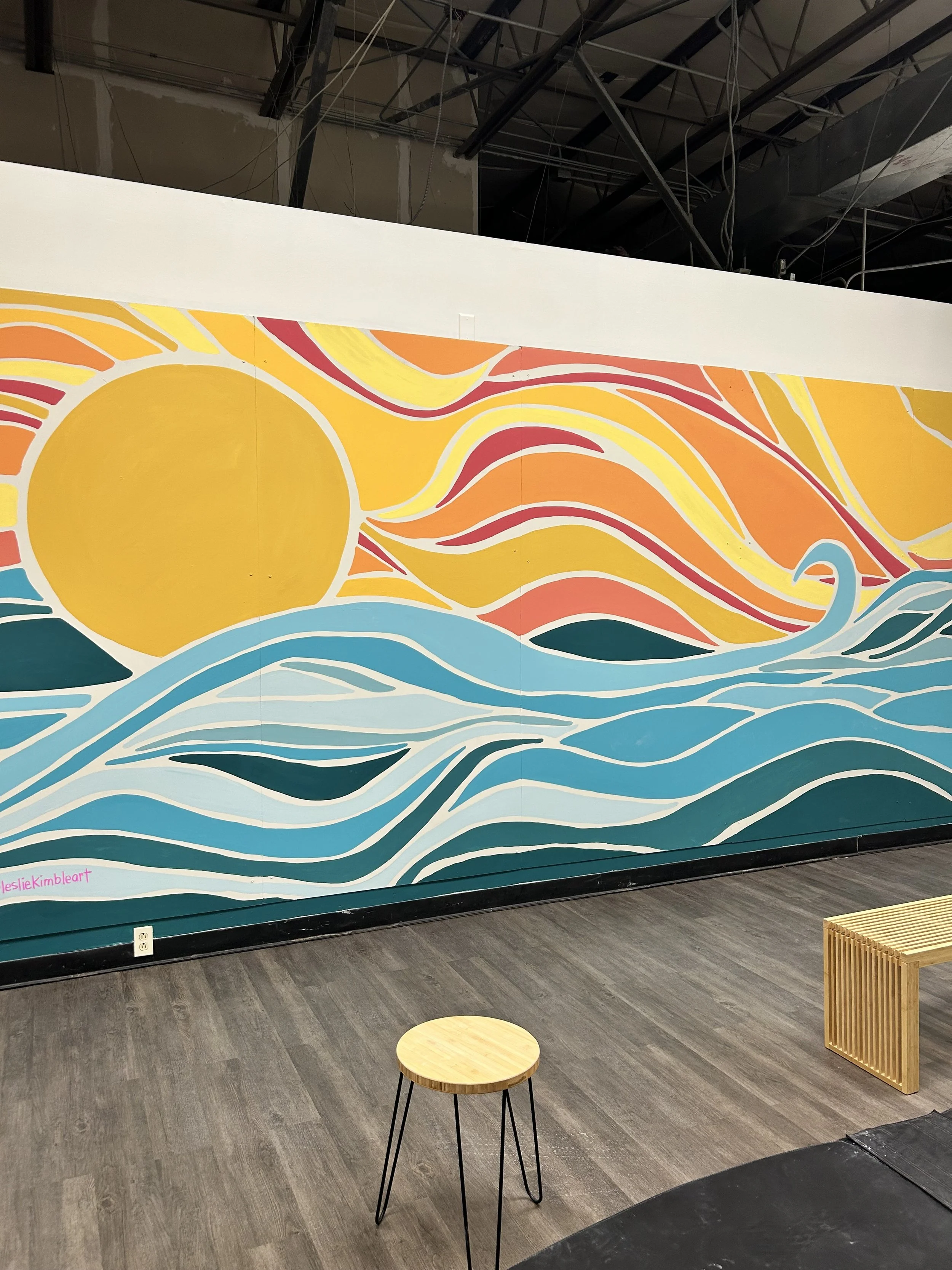 Horizon Climbing social media photo opp wall, Champaign, Illinois
