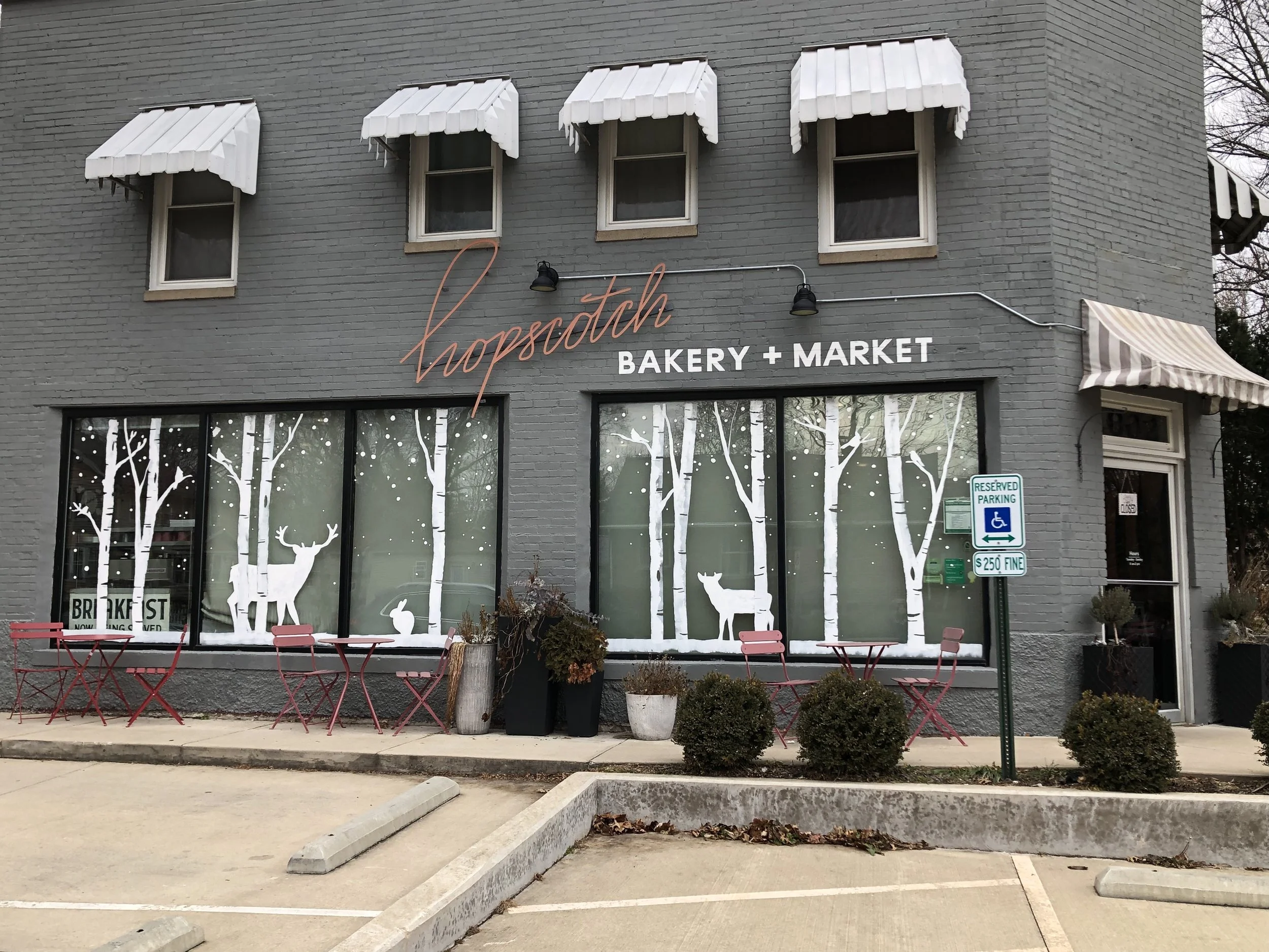 Winter Woodland Scene at Hopscotch Bakery and Market, Champaign, IL