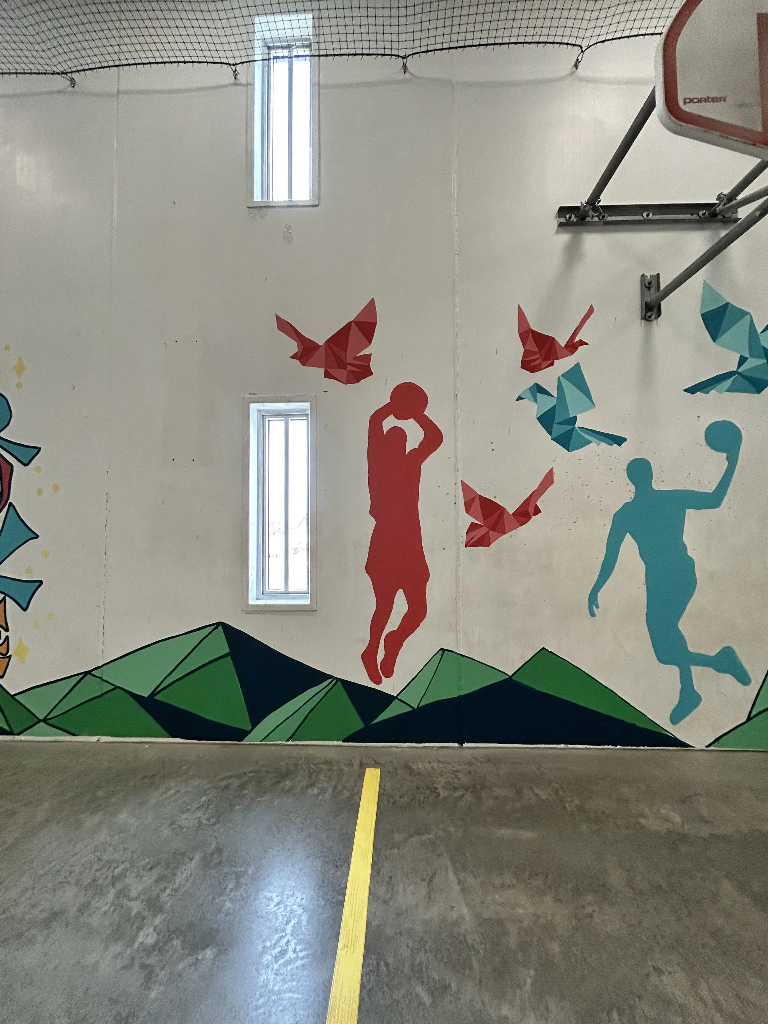 detail Juvenile Detention Center Collaborative Murals by Leslie Kimble Art, Illinois