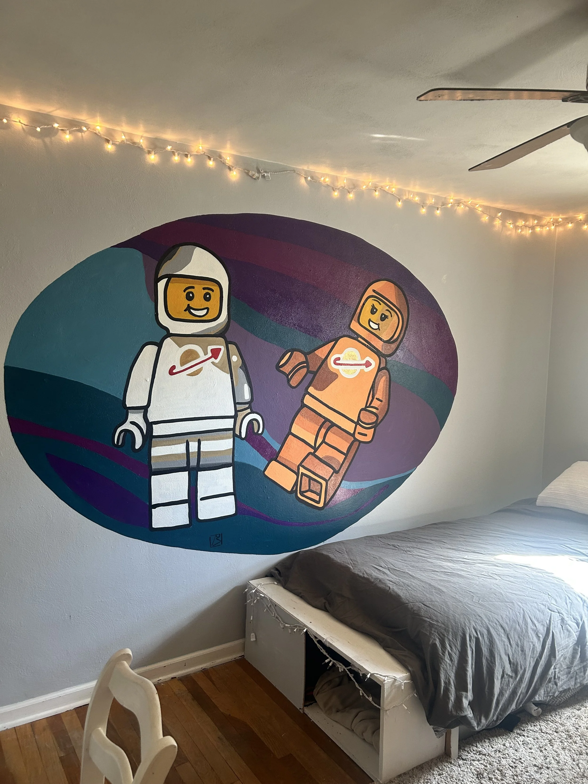 finished Lego mural by Leslie Kimble, Illinois
