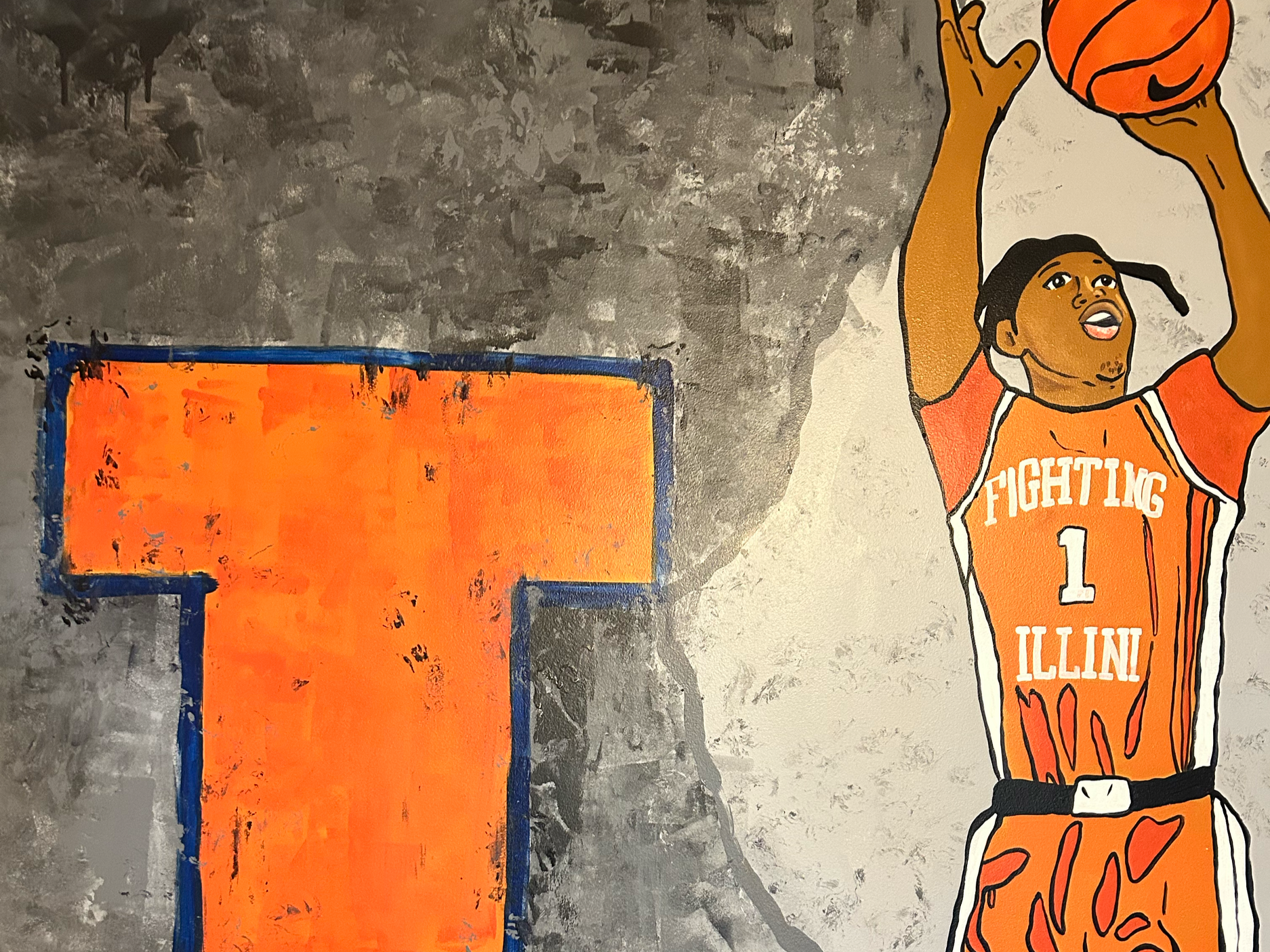 Fighting Illini and Bulls mural