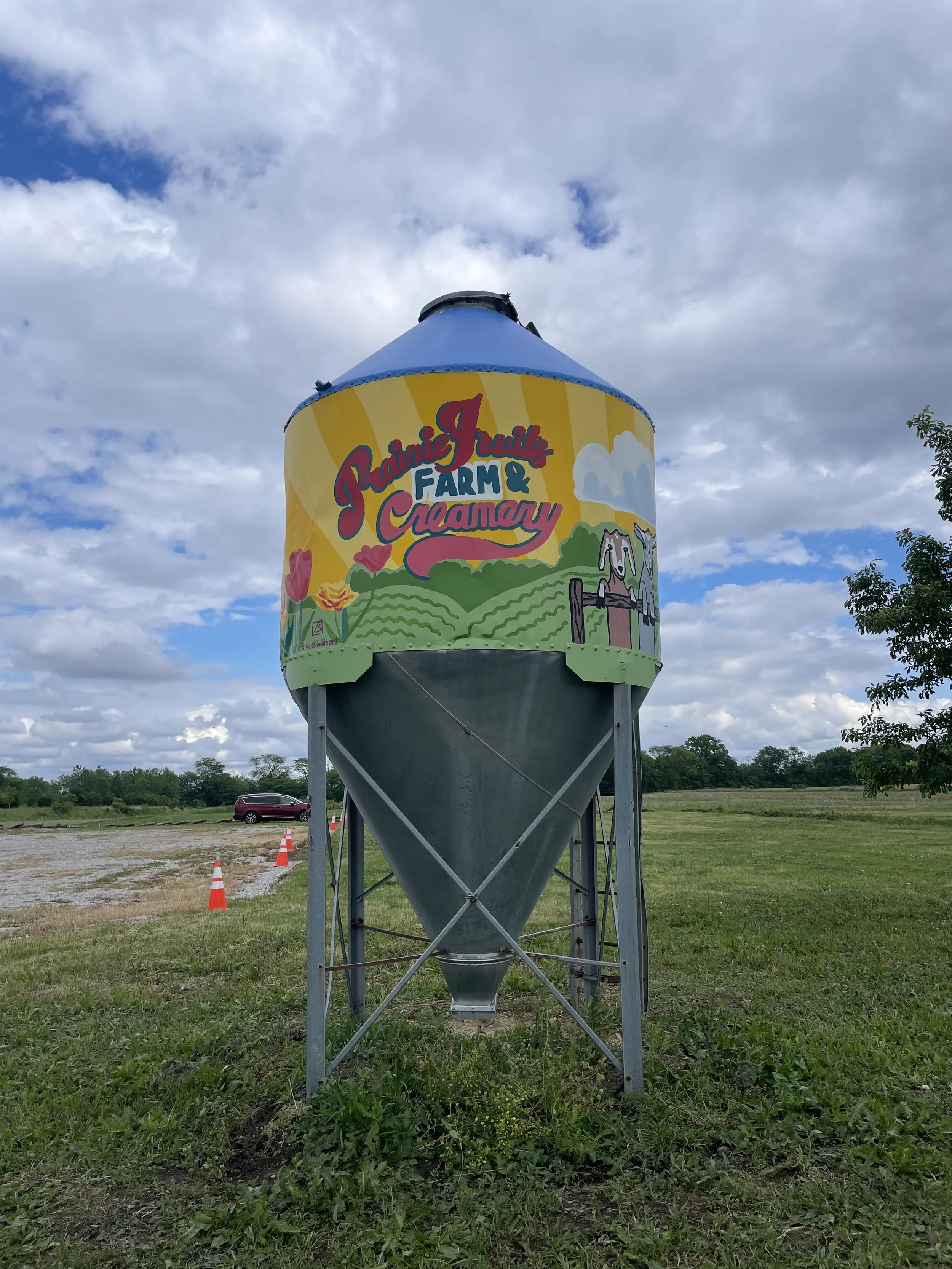 Prairie Fruits Farm Grain Bin Mural
