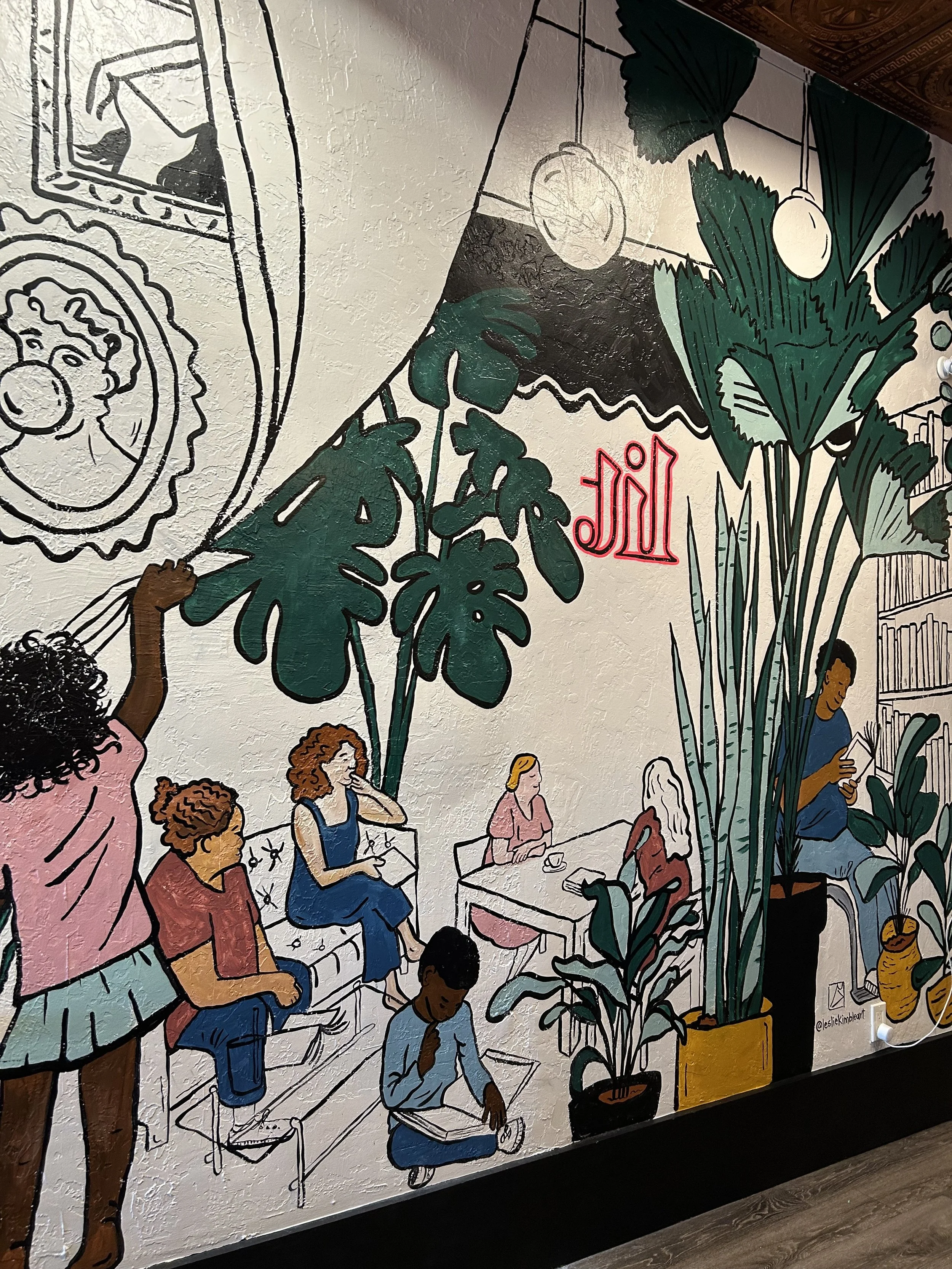 Literary Mural in Champaign Illinois, up close 