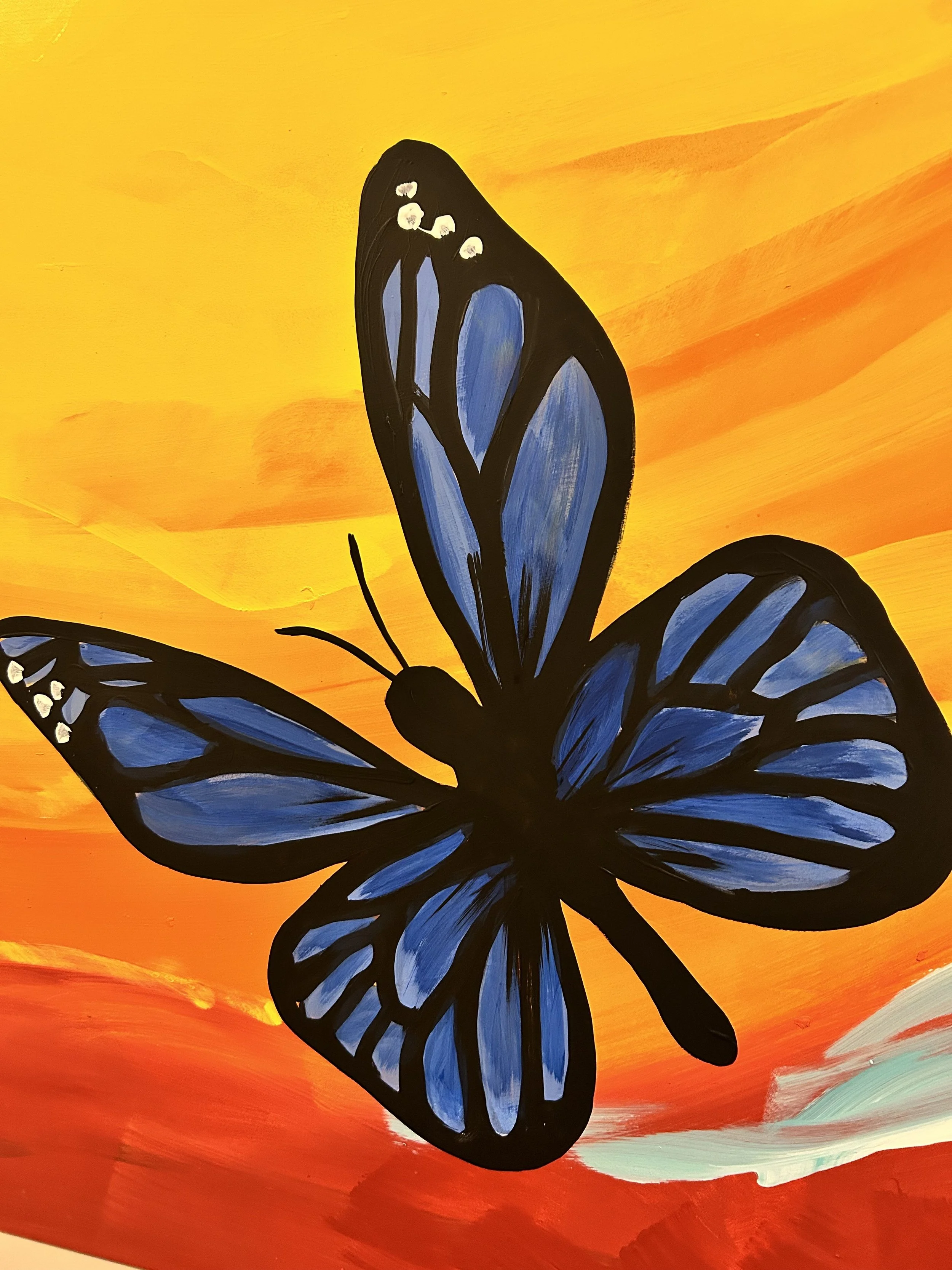 Detail of mural at R.A.C.E.S. in Urbana by Leslie Kimble Art