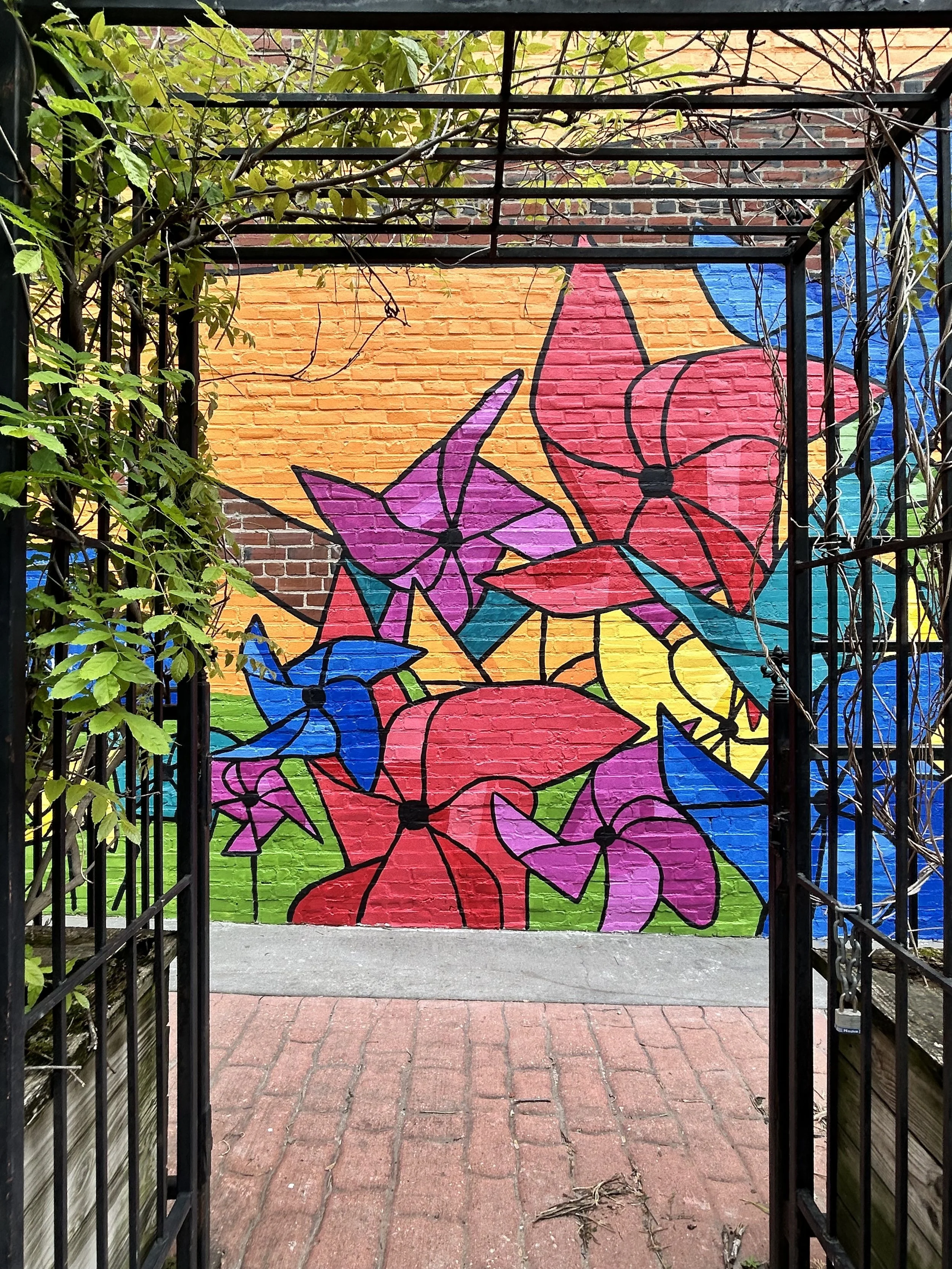 Finished Pinwheel mural for  C.A.S.A. and Crisis Nursery in Champaign County