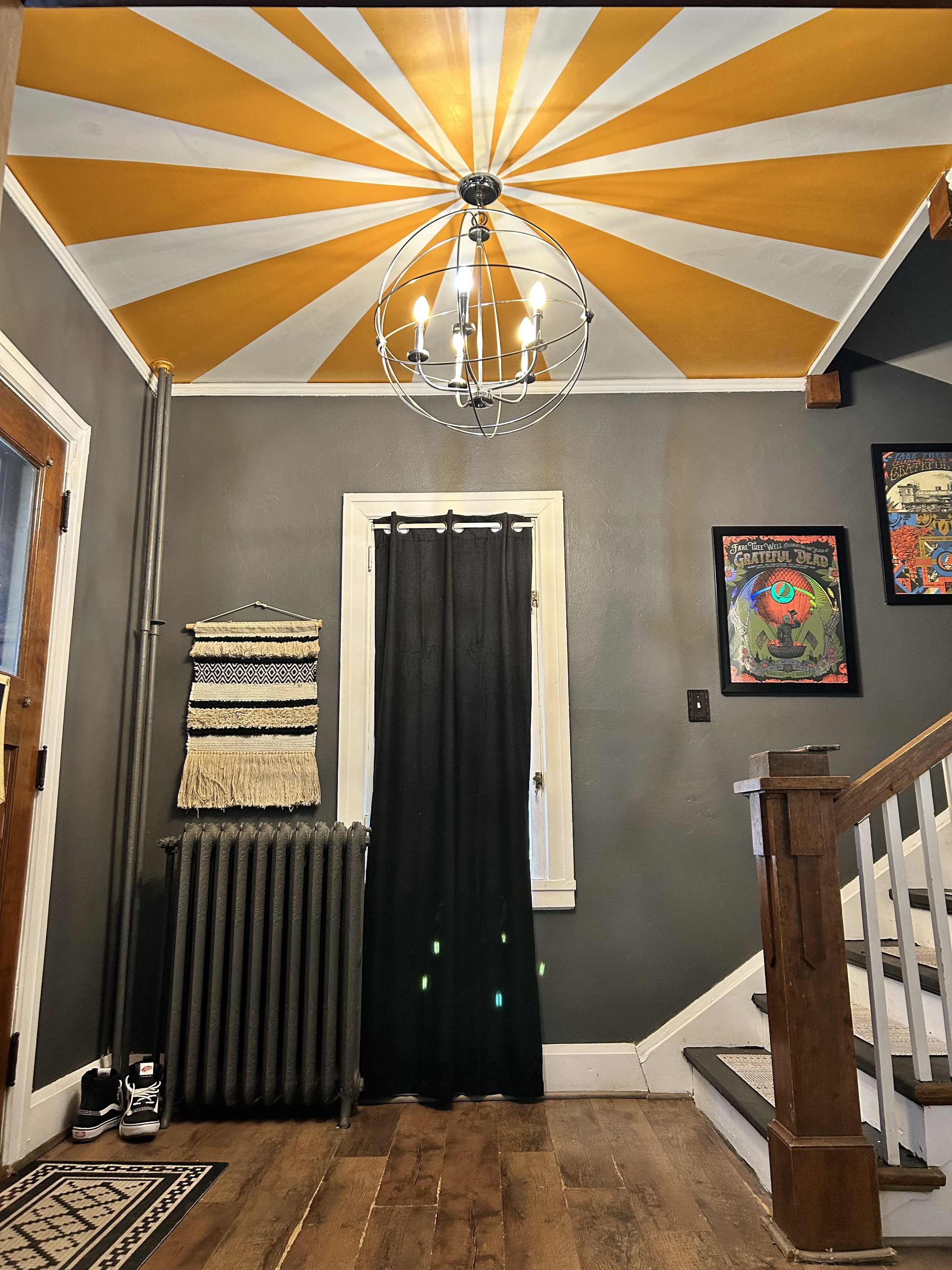 Sunbeam finished mural in private residence Danville, Illinois by Leslie Kimble Art