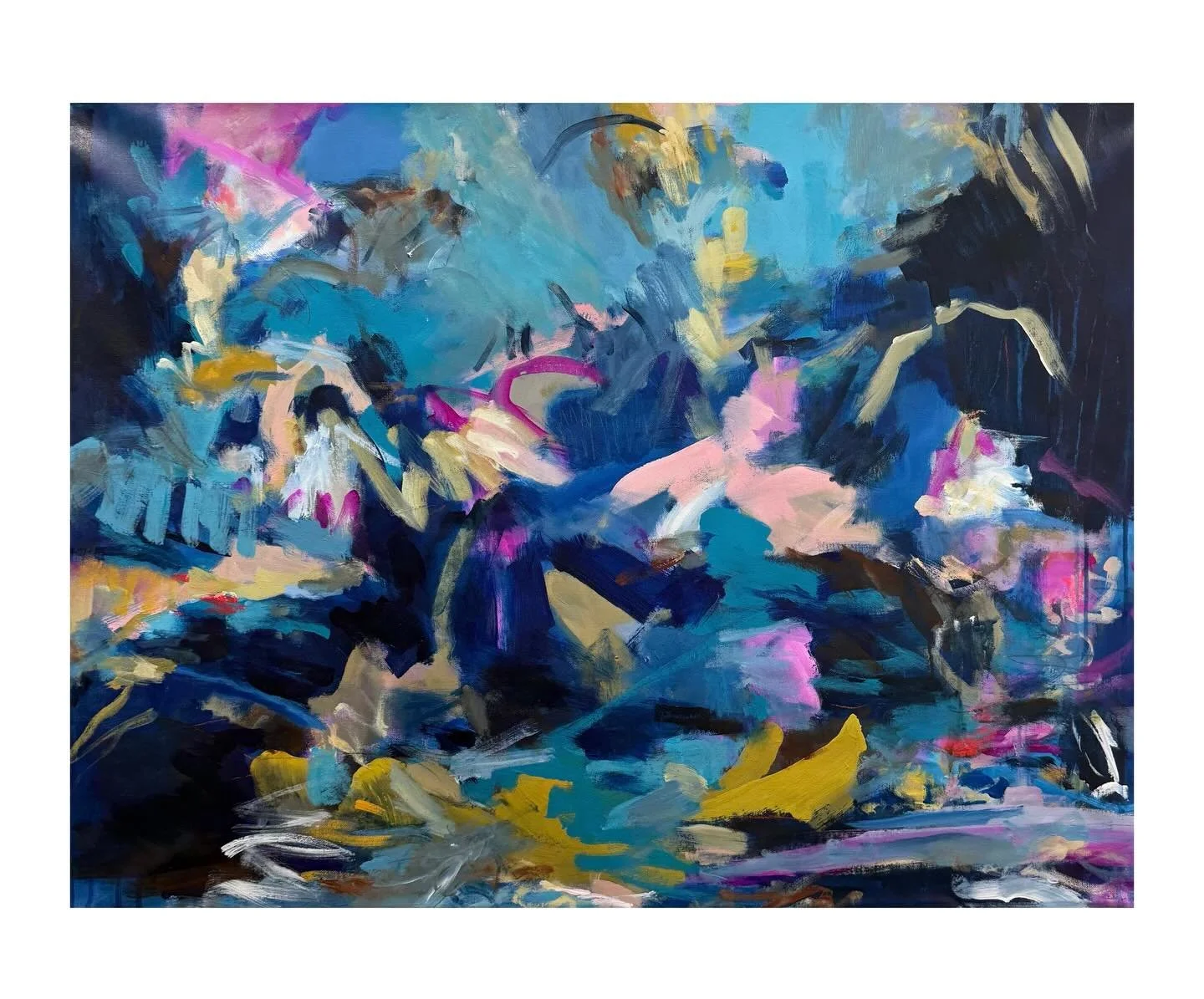 What Only The Sovereign Know
Acrylic on gallery canvas | 30x40 | Available

A blank canvas, a wild hand, and no plan beyond following where the paint led.

Step aside monkey mind. 🐒

Big marks. Layers. Pushing the color until it starts to push back.