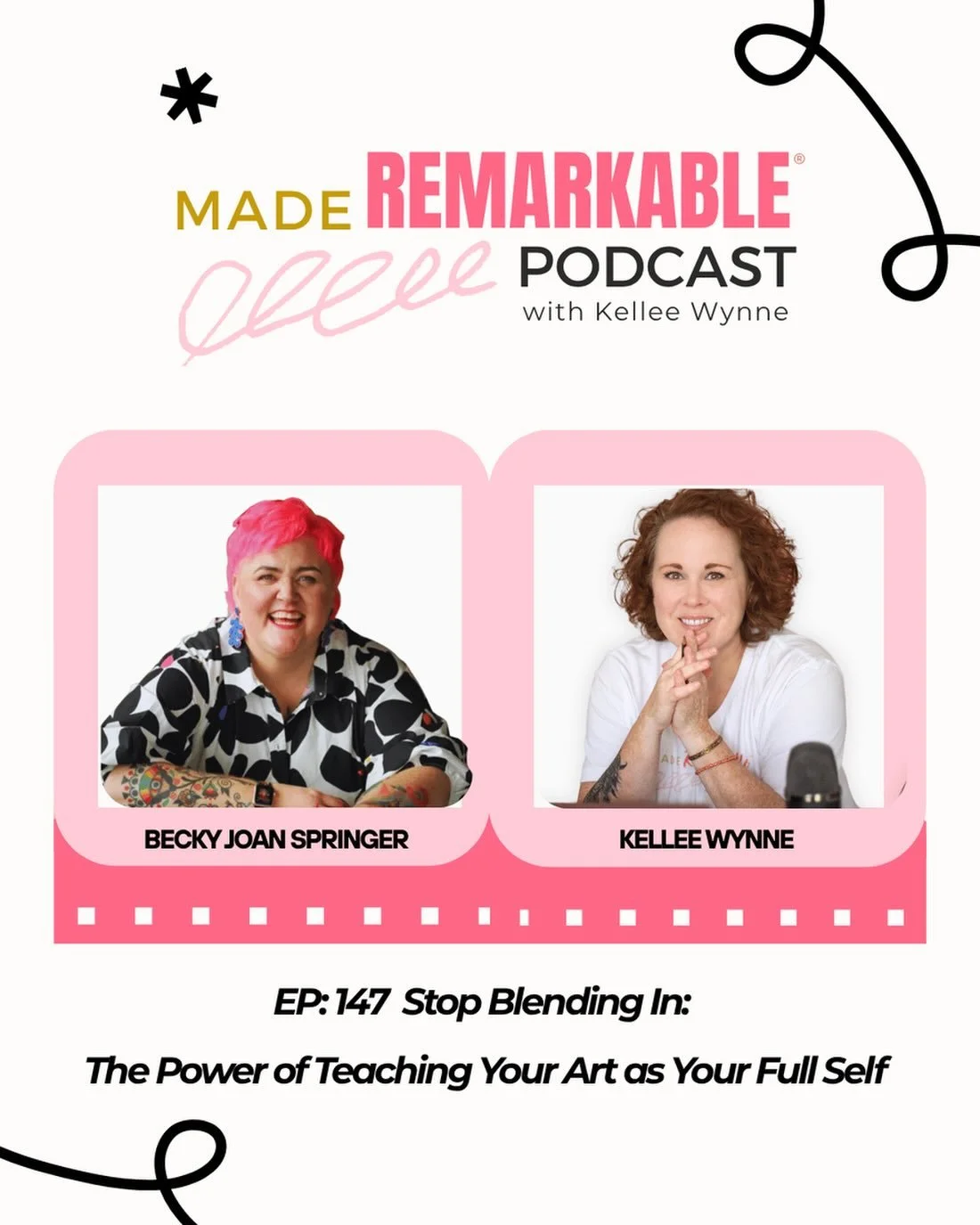 I recently joined @kelleewynne on her Made Remarkable podcast and we went DEEP.

I shared my journey to intuitive painting, how I found art again when I needed it most, and what happened after I left my (very safe and secure) two decade career in aca