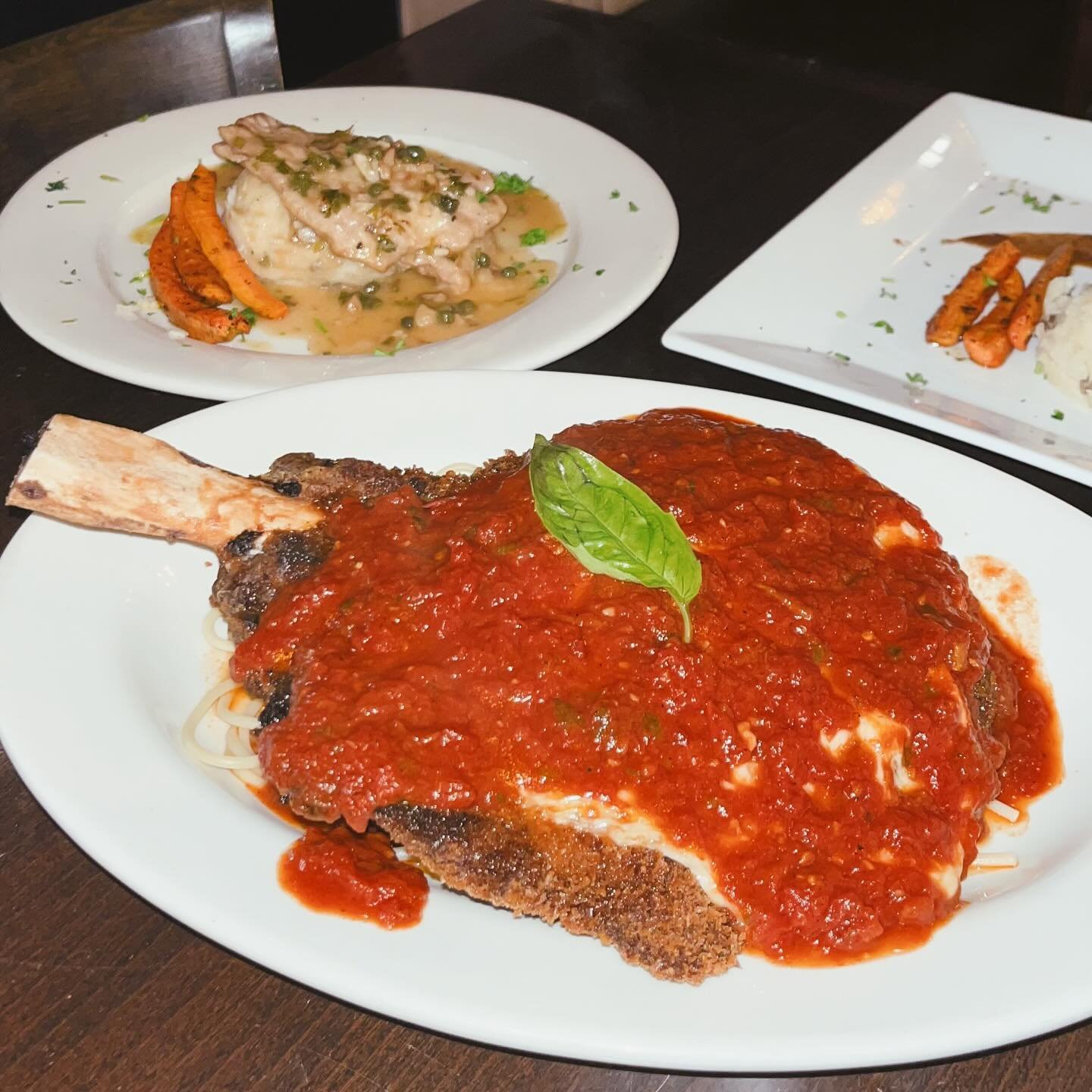 How Do You Like Your Veal Chop Prepared? 🍽️✨ 
Parmigiana Style, Milanese Style, Stuffed Or Seared To Perfection?