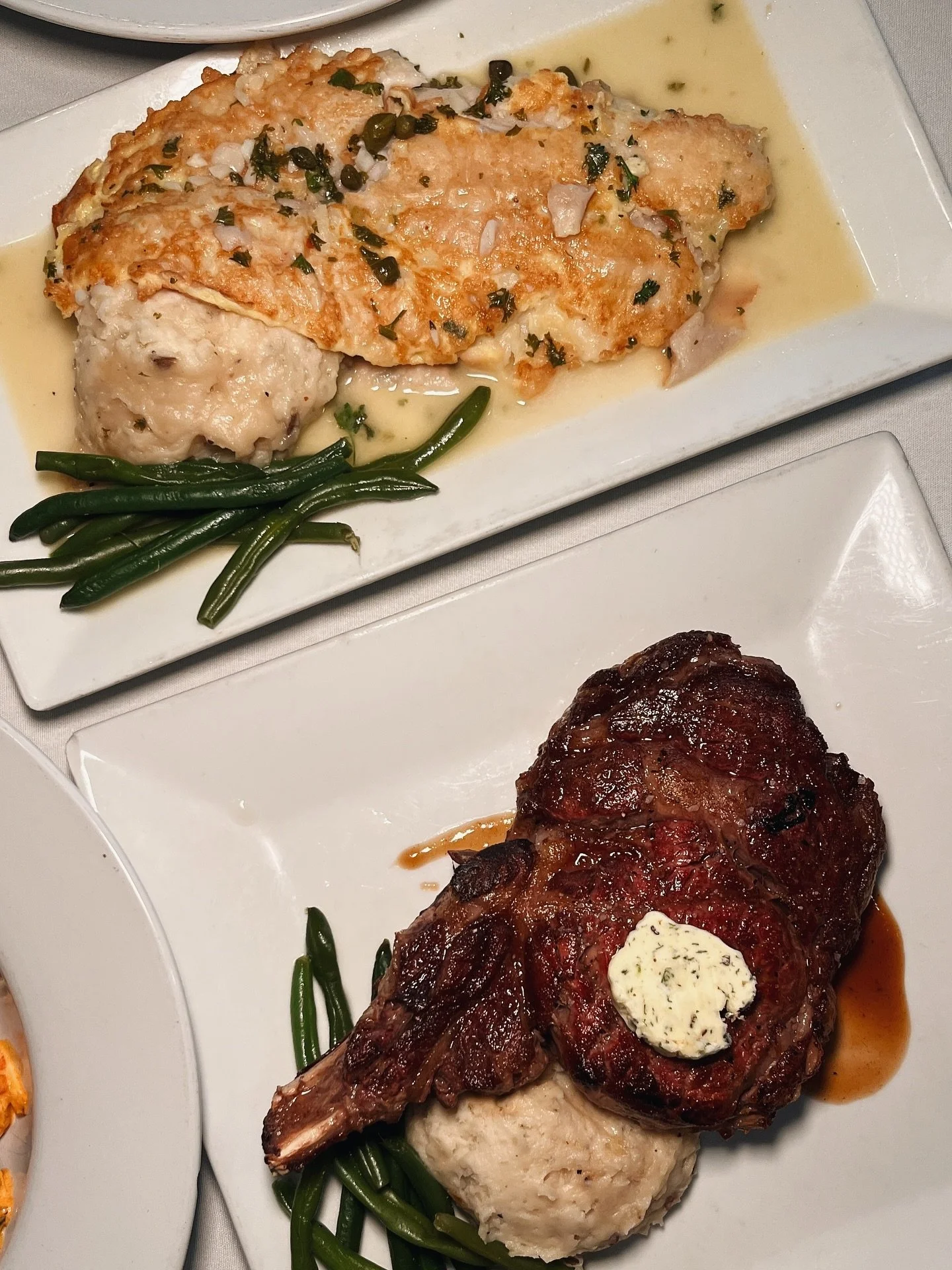 Bone In Ribeye &amp; Flounder Francaise ~ The Perfect Combo Of Land &amp; Sea 🌾🐚