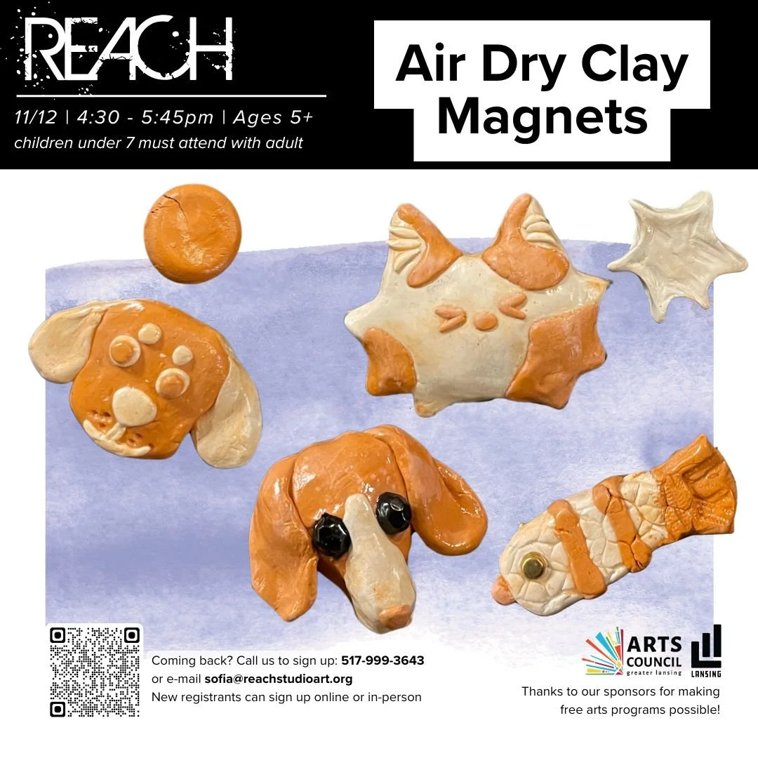Walk-In Wednesday NOVEMBER 12 - Air Dry Clay Magnets