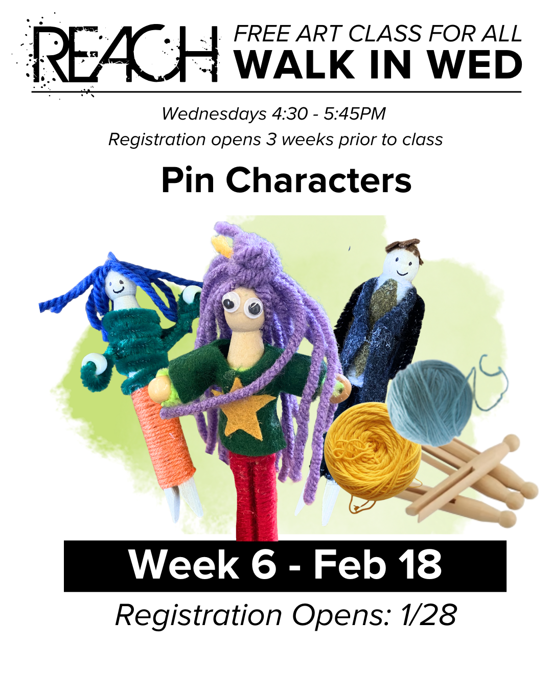 2/18 Walk-In Wednesday - Pin Characters 