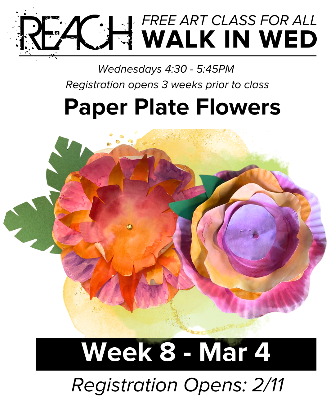 3/4 Walk-In Wednesday - Paper Plate Flowers 