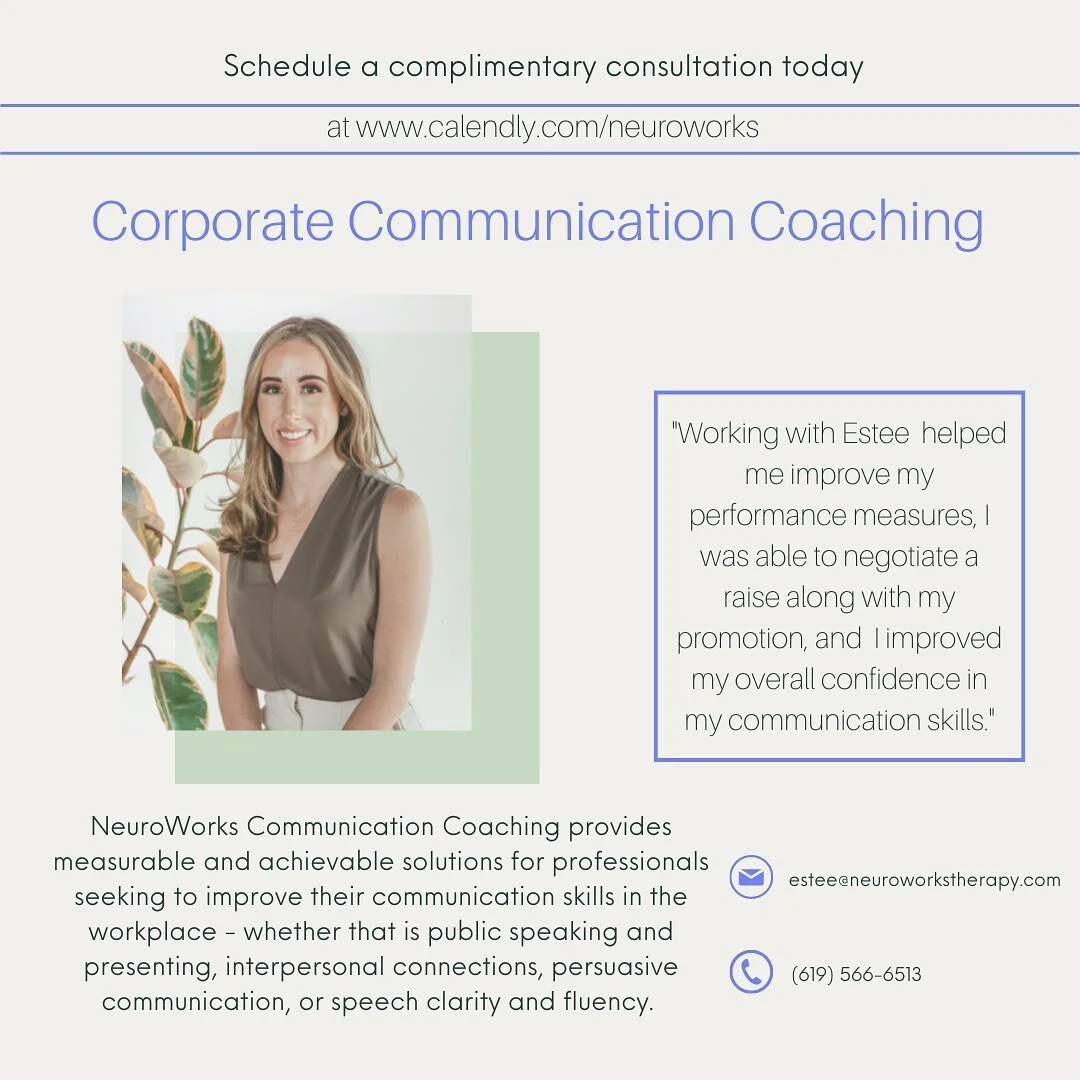 🗣 Welcome to @thecorporatecommunicationcoach! My goal is to help clients gain confidence and build the skillset needed to have effective communication in the workplace. 
&bull;Public speaking for presentations 
&bull;Interpersonal communication skil