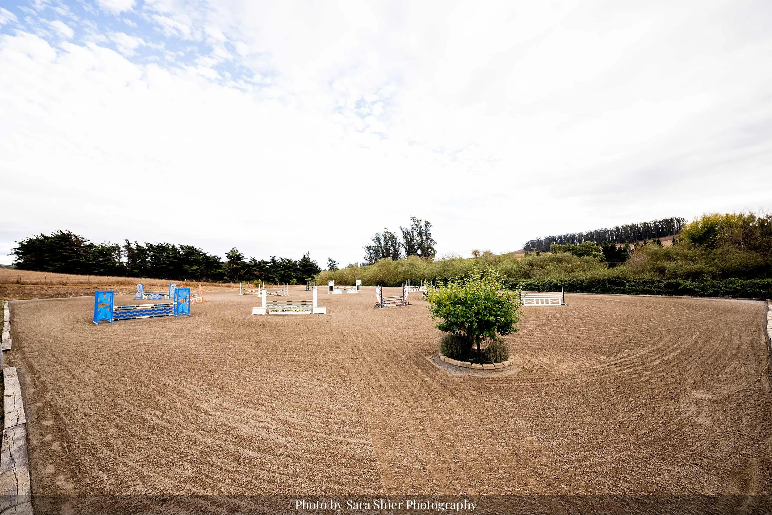 Outdoor jumping arena at Jaz Creek