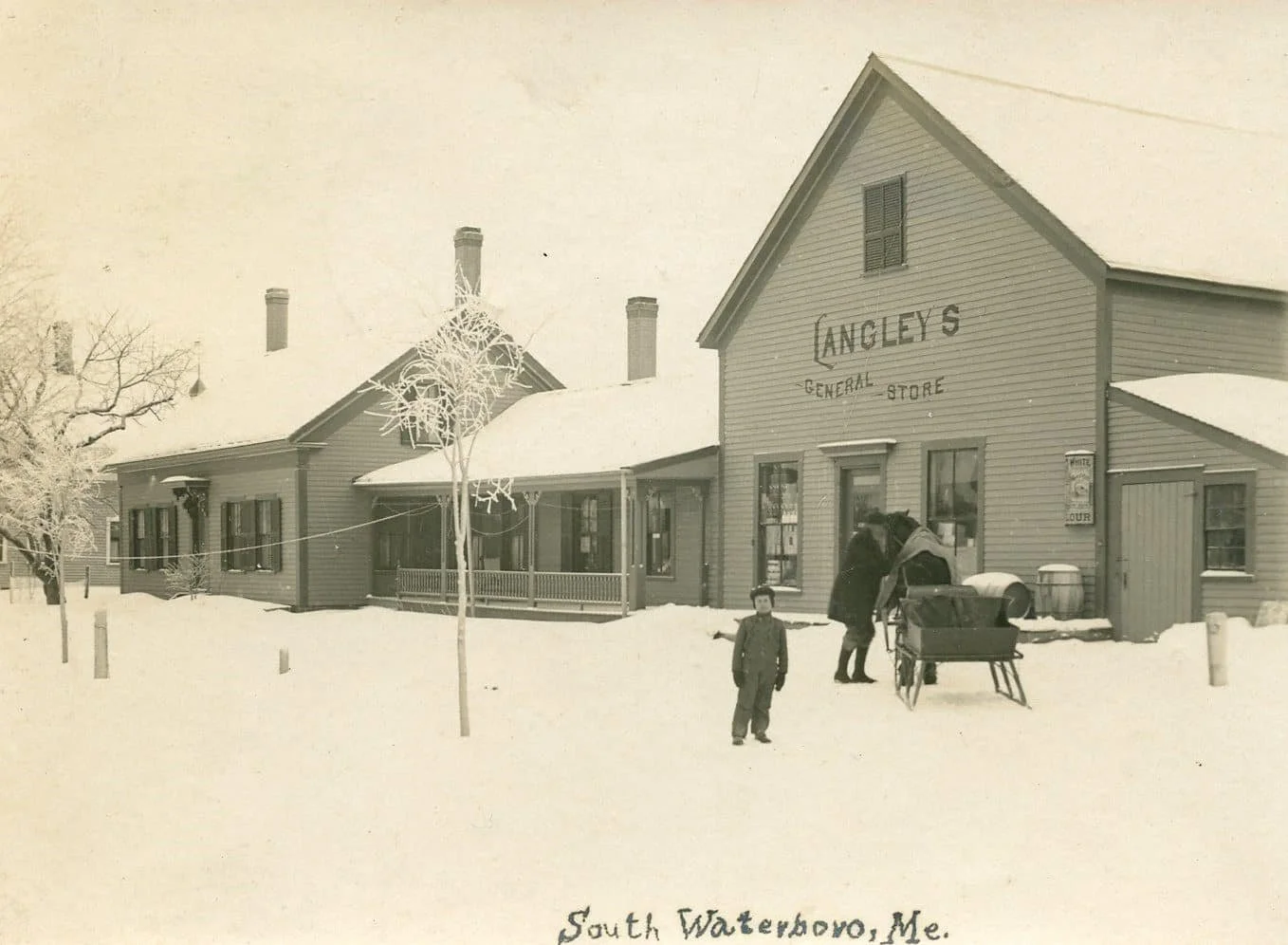 This home and store would have been several houses down from the Rt 202/West Road intersection on the right hand side, heading South. The picture was taken in 1909.