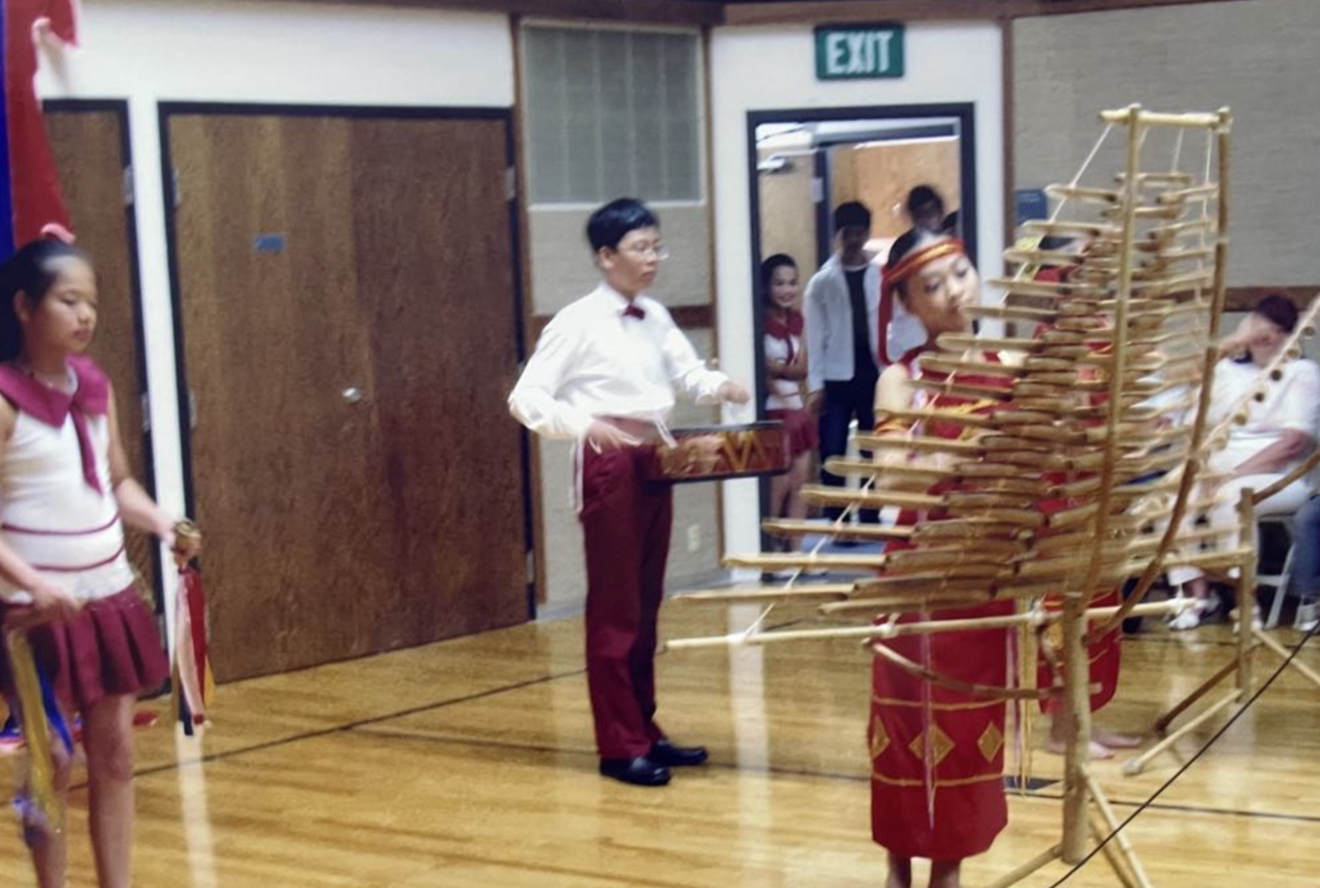 We had a few performances with our traditional instruments, and for some of those I was responsible to play the drum (which is probably the most boring but also the loudest thing on the stage); it was fun!