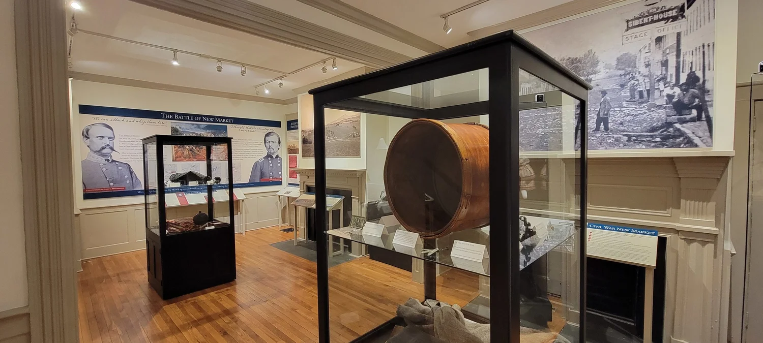 Visitor information at the historic Strayer House