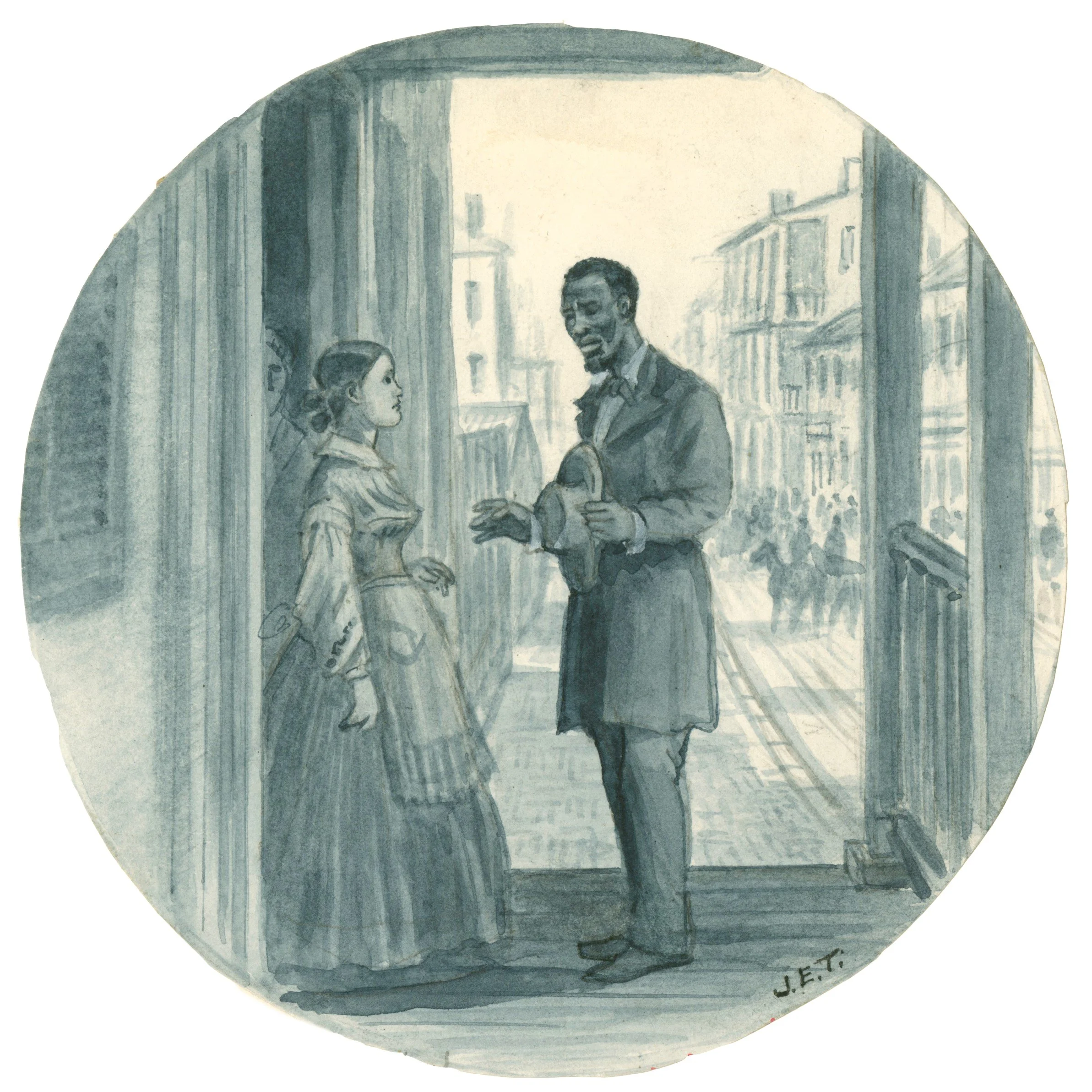 Thomas Laws passing intelligence to Union General Philip Sheridan