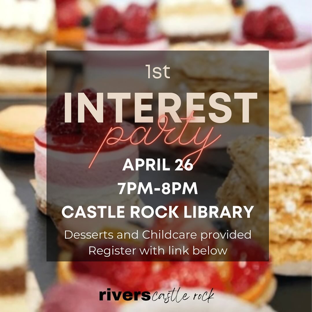 We are thrilled to invite you to join us for a night of sweet treats and information about our new church launch in Castle Rock, April 26, 7pm-8:15pm, Castle Rock Library!

Link in bio.

You are welcome to register for one or all of the dates at once