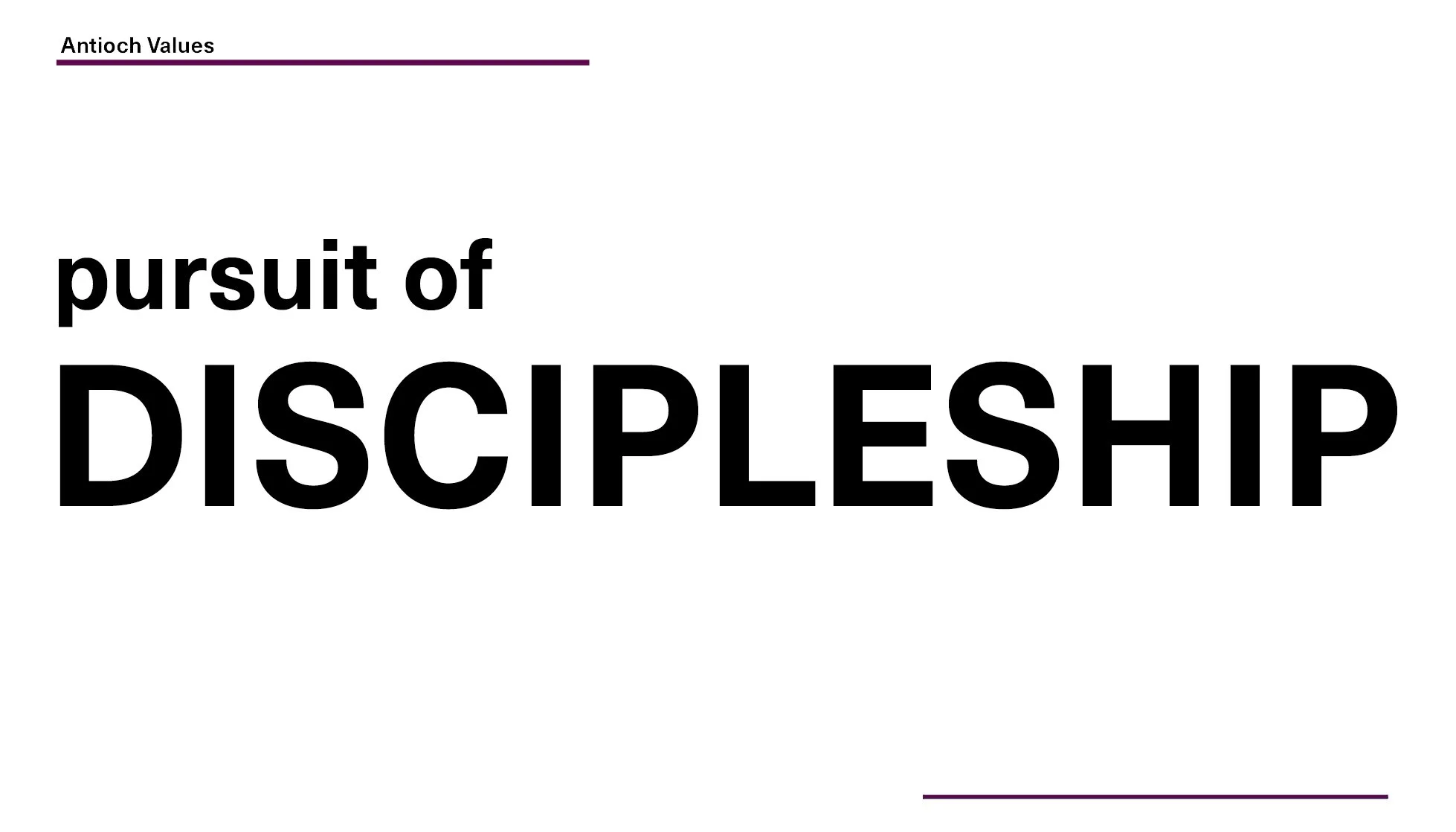 Pursuit of Discipleship