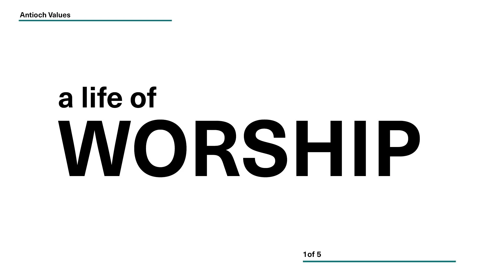 A Life of Worship
