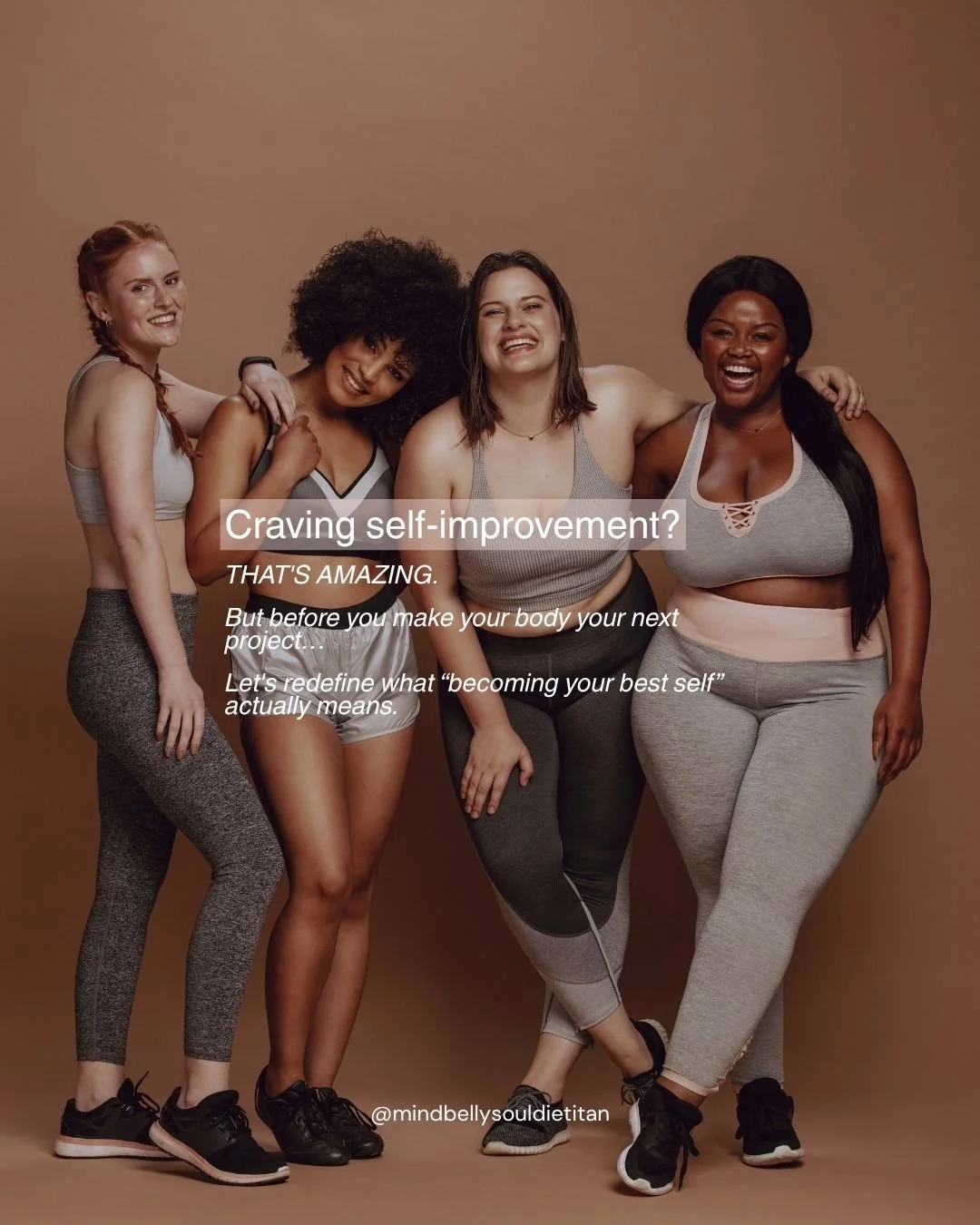 Wanting to grow and become a better version of yourself is NOT a bad thing.

Actually, I LOVE that for you.

But I want you to pause before your brain automatically translates &ldquo;self-improvement&rdquo; into:
&ldquo;I need to lose weight.&rdquo;
