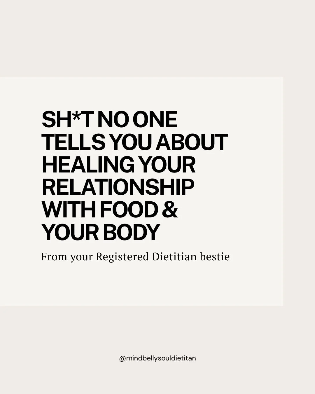 Okay bestie, can we talk about the things no one tells you before you start healing your relationship with food and your body?!

Because sometimes we make recovery sound like:
✨ Stop dieting
✨ Learn intuitive eating
✨ Love your body
✨ Trust your hung