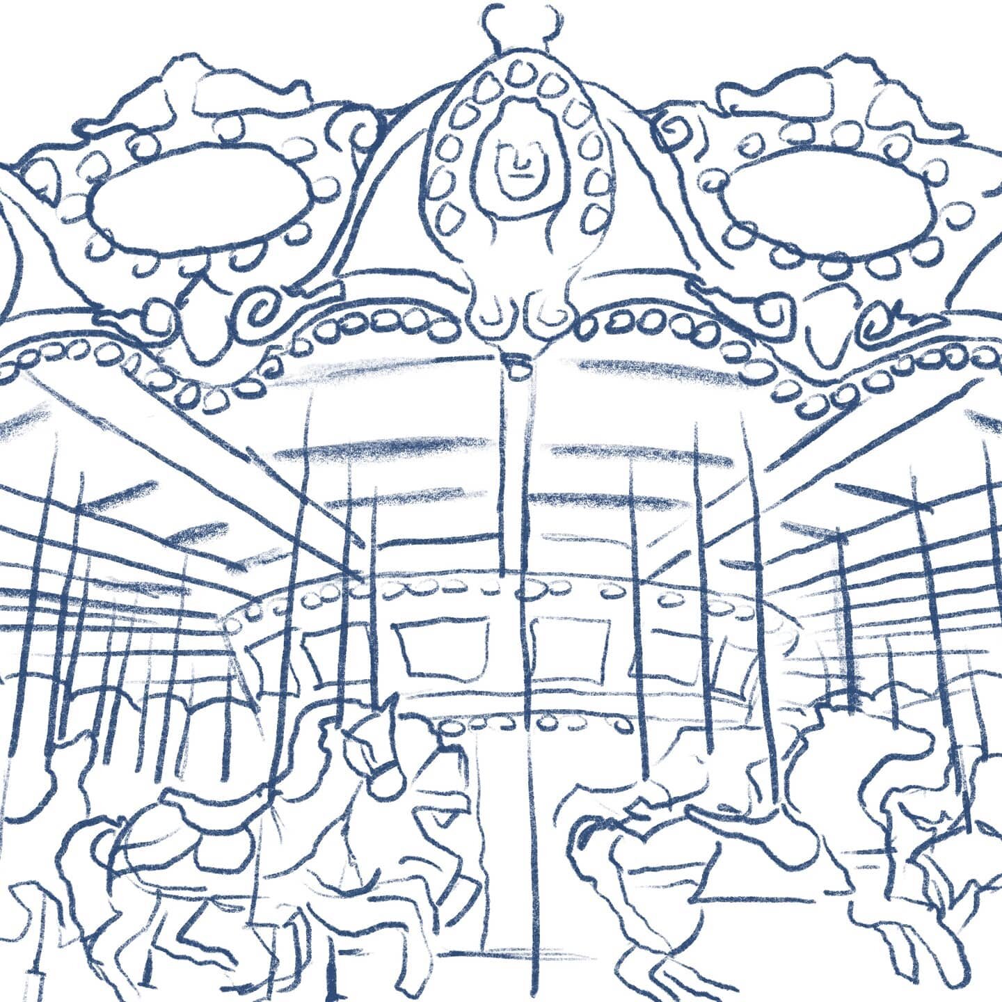 Another sketch of a work in process painting.

#only1joeyart #only1joey #art #artist #wipart #sketch #digitalsketch #fair #horses #carousel