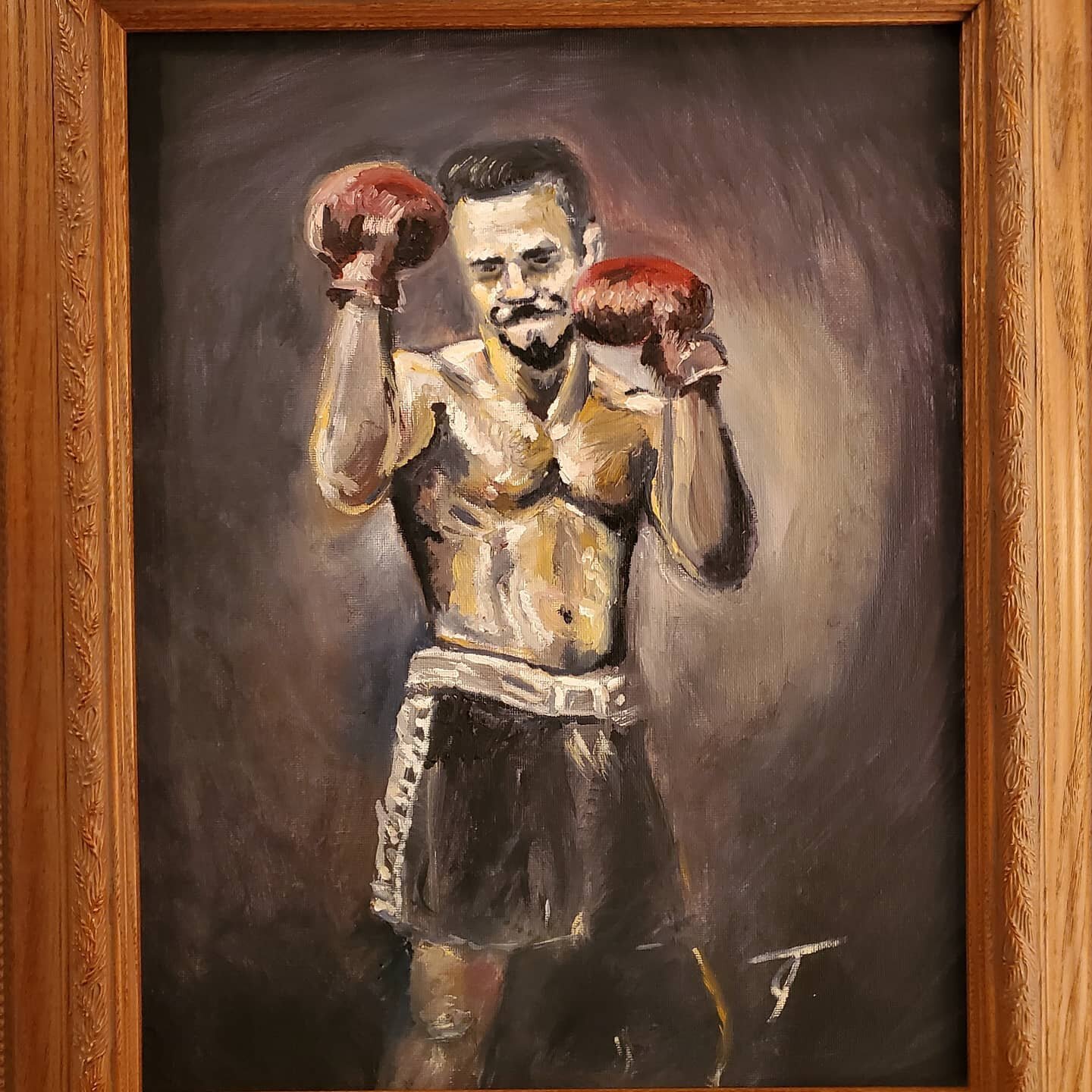 &quot;Fighter&quot; 
11x14
Oil on Canvasboard 

♡ 

Created for the Figuratively Speaking Exhibition at the York Art Association Inc. Opening reception is on 7-24-22 from 2-4pm for those who want to check this piece out along with many other regional