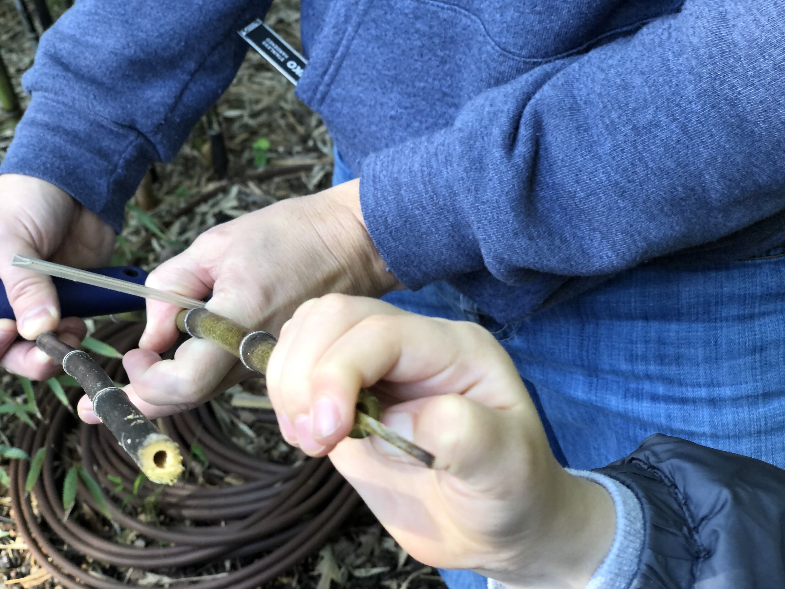 Selecting the bamboo thickness