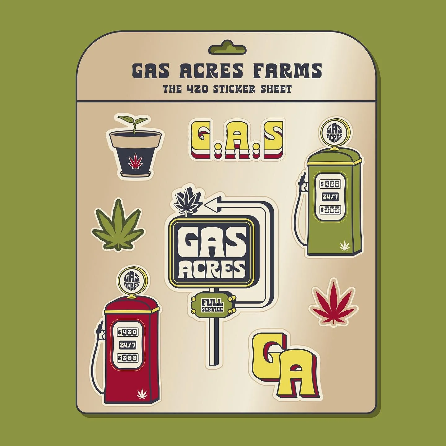 The 420 Sticker Sheet 🚜

Showcasing the full illustration set for Gas Acres Farms! 

For product based businesses, stickers are a great freebie to include in a purchase 📦 

Customers are able to interact with a brand after their transaction. They a
