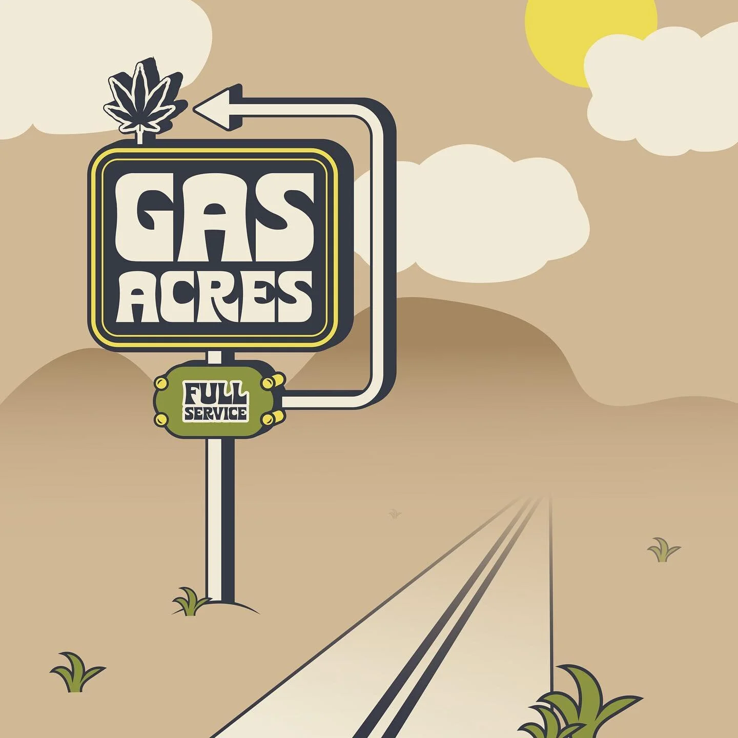 Side of the highway kinda vibe ⛽

A few months back I had the pleasure of creating this landscape using an illustration designed for @gas_acres_farms 

I originally designed this desert scene  for the back of a business card, but can also picture thi