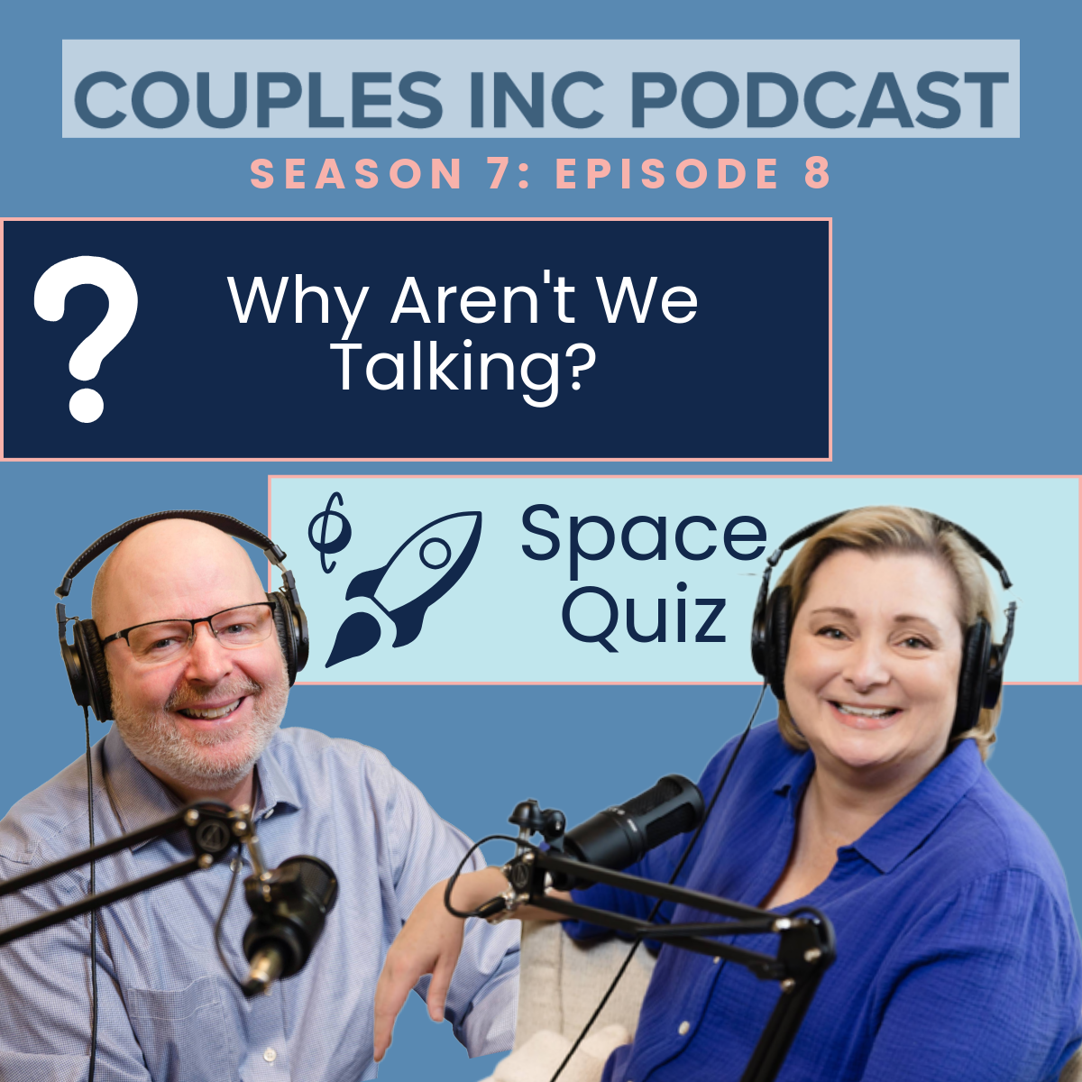 Glenn and Jodie wearing headphones