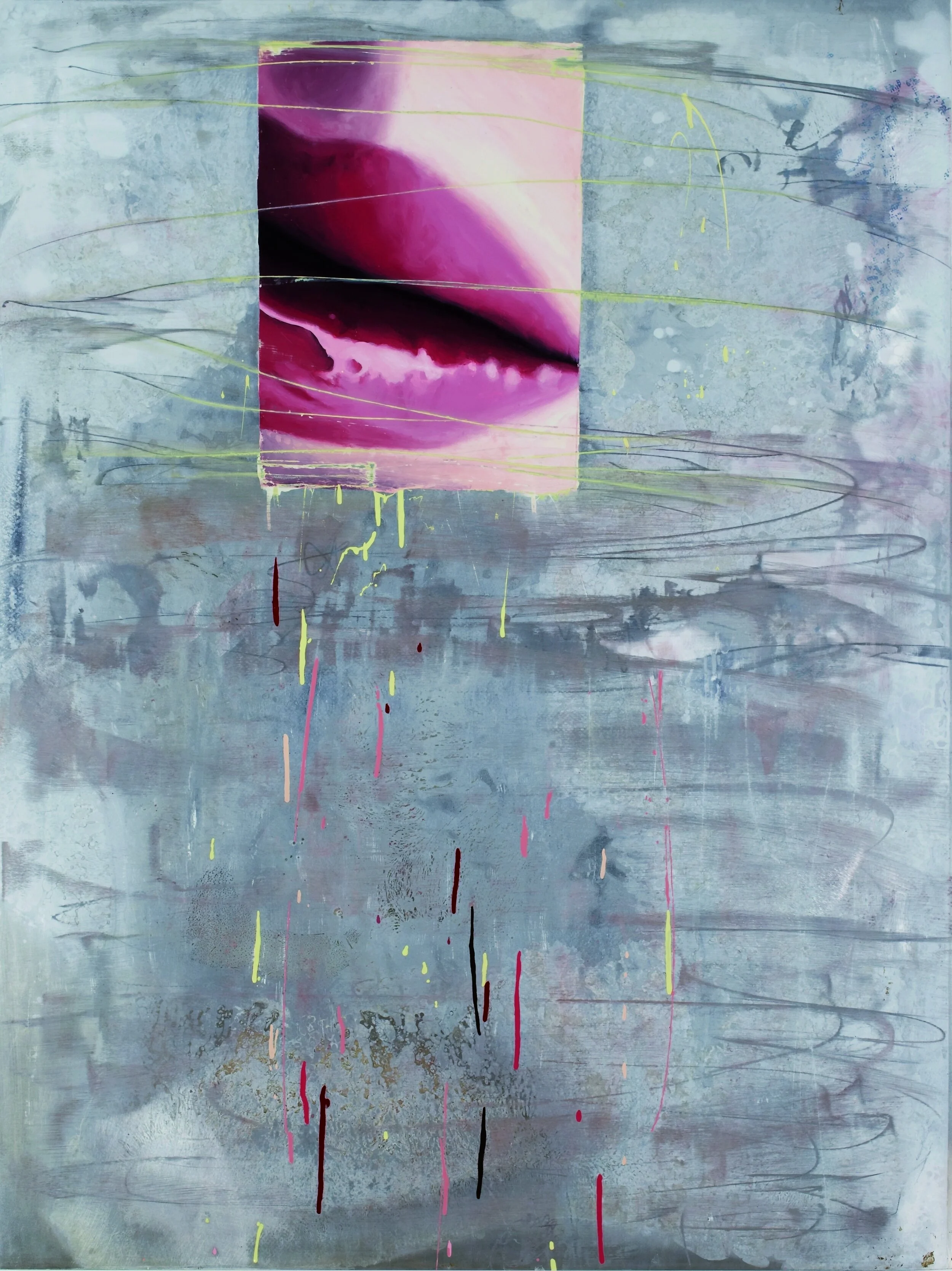 Allure May, 1994, Enamel on Metal, 48 x 36 inches