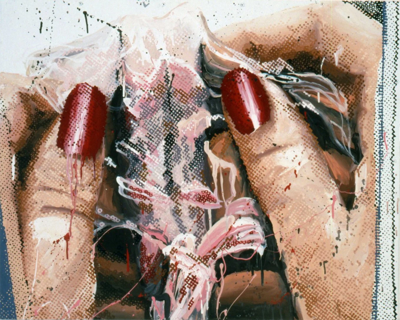 Food Porn #81, 1990, Enamel on Metal, 24 x 30 inches