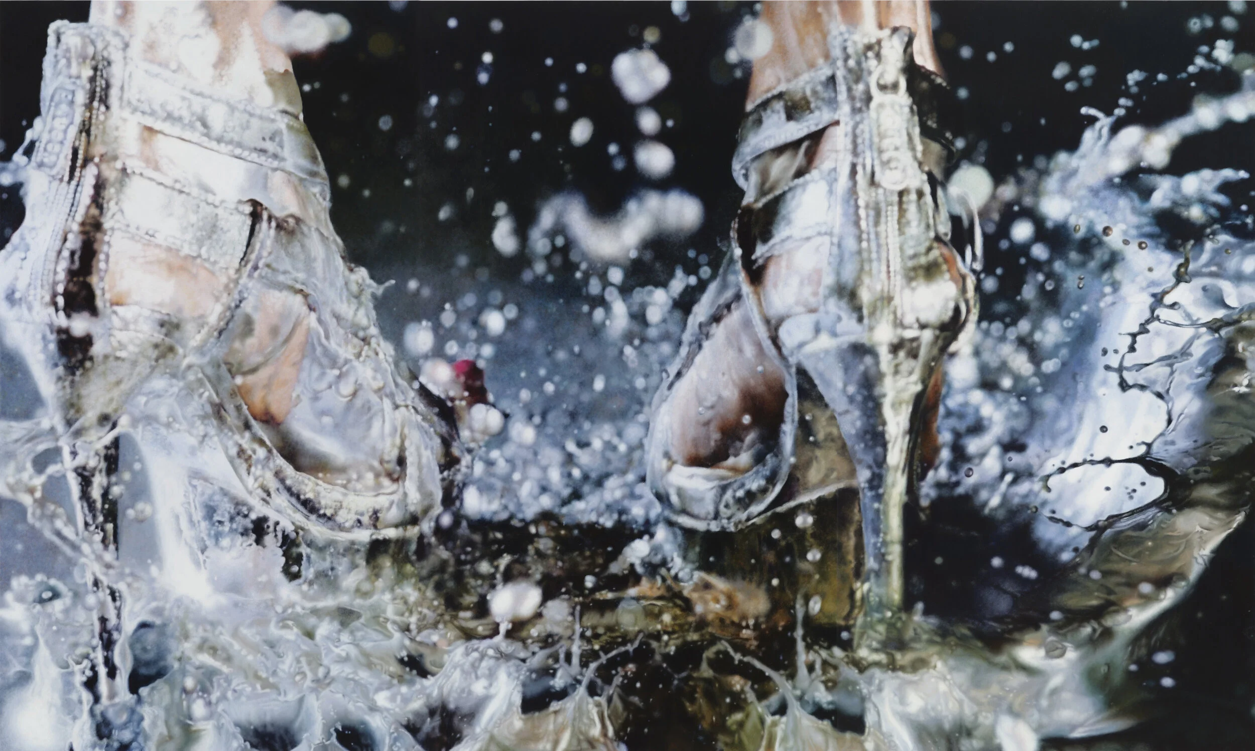Last Splash, 2012, Enamel on Metal, 108 x 180 inches