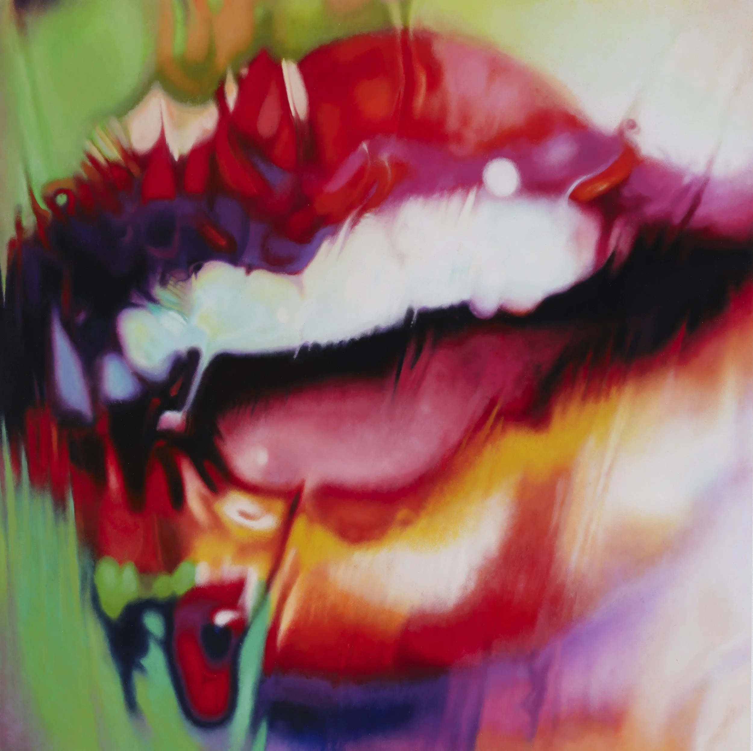 Last Call, 2026, Enamel on Metal, 36 x 36 inches