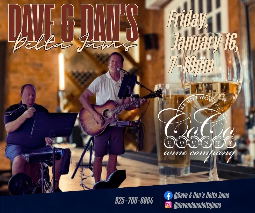 Friday nights hit different 🎸
DAVE &amp; DAN&rsquo;S DELTA JAMS live tonight!
🗓 Friday 16th | ⏰ 7:00&ndash;10:00 PM
Come jam with us🍷🍻
#cocowine #downtownbrentwood #drinklocal #livemusic