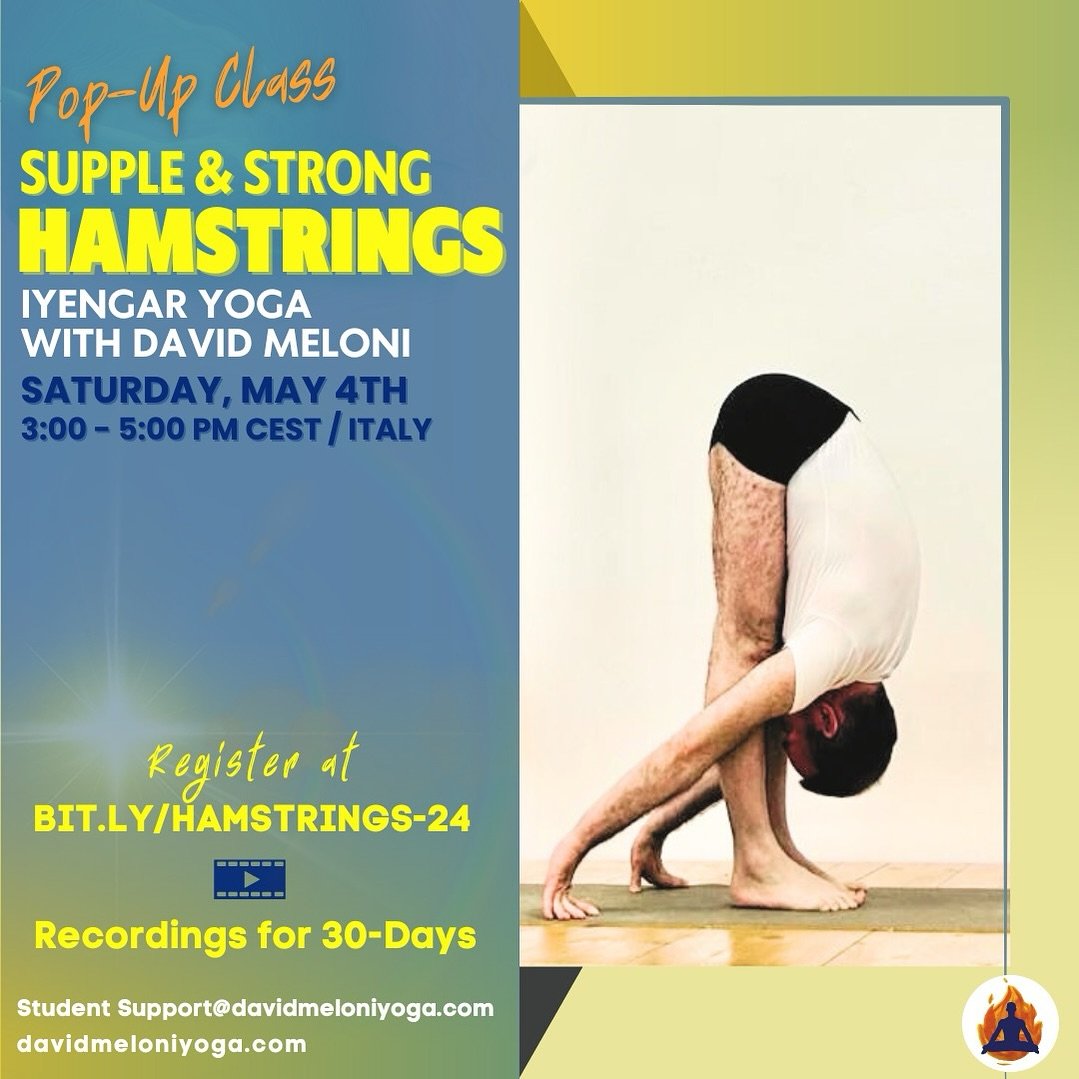 ✨ &ldquo;Supple &amp; Strong Hamstrings&rdquo; &bull; Pop-Up Class

✨ 30-Day Recording Access Included.

✨ The hamstrings can be stubborn and difficult to access.&nbsp;&nbsp;Suppleness and strength are both needed in this large muscle group for your 