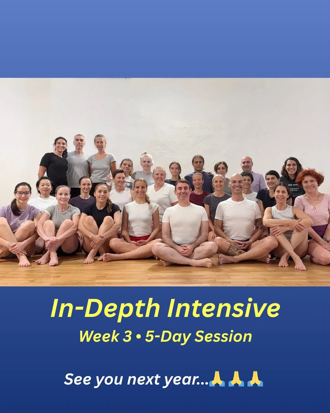 Going even deeper into the depths of yoga was the focus in the final week of the 3 week Intensive this August. Looking forward to next August. 🙏