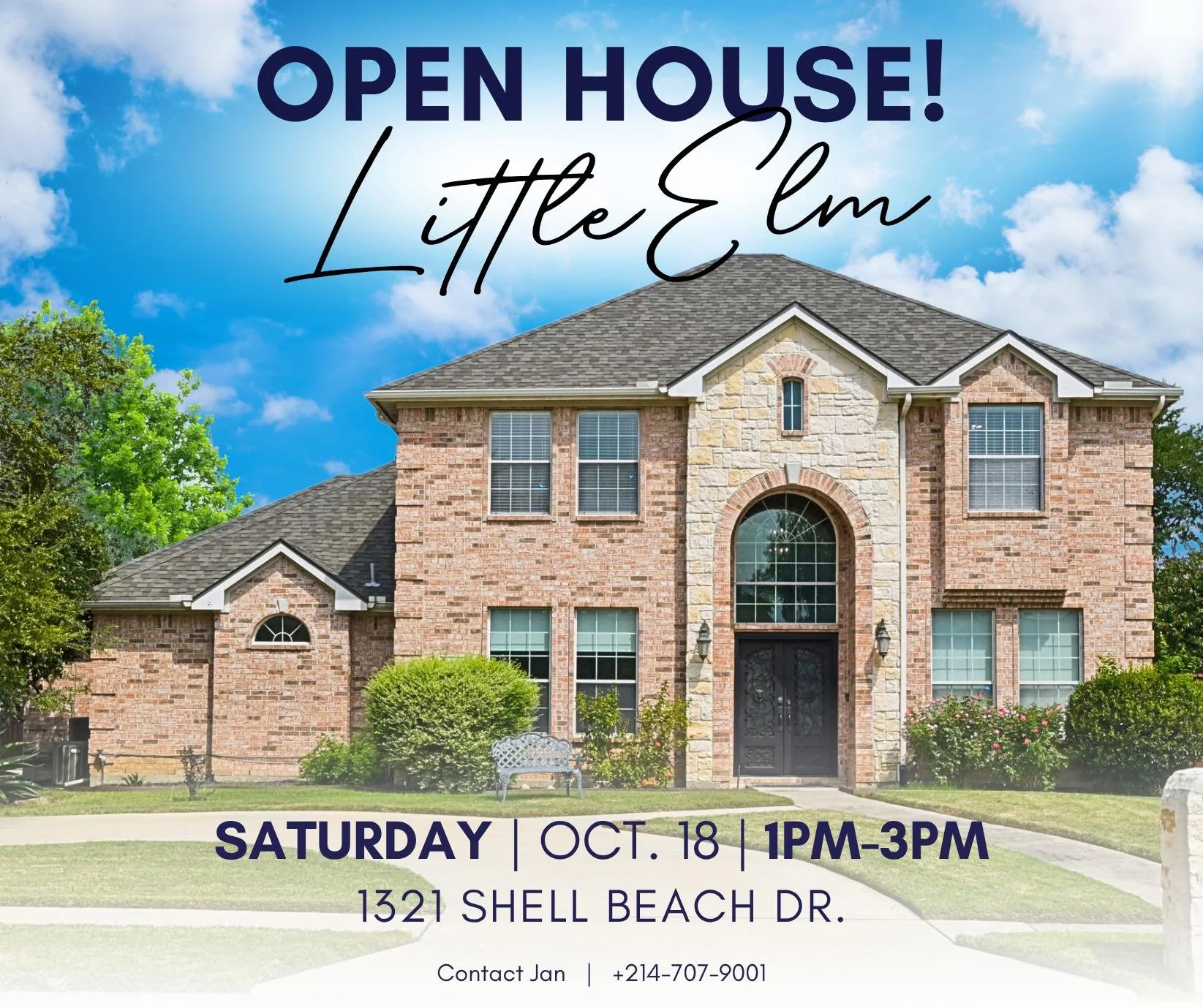 🏡 Open House Saturday 1&ndash;3 PM!
Come see this stunning custom home in a sought-after lakefront community just steps from the water, parks, and local restaurants! Featuring 5 bedrooms, a grand staircase, and a 30x16 covered patio with motorized s