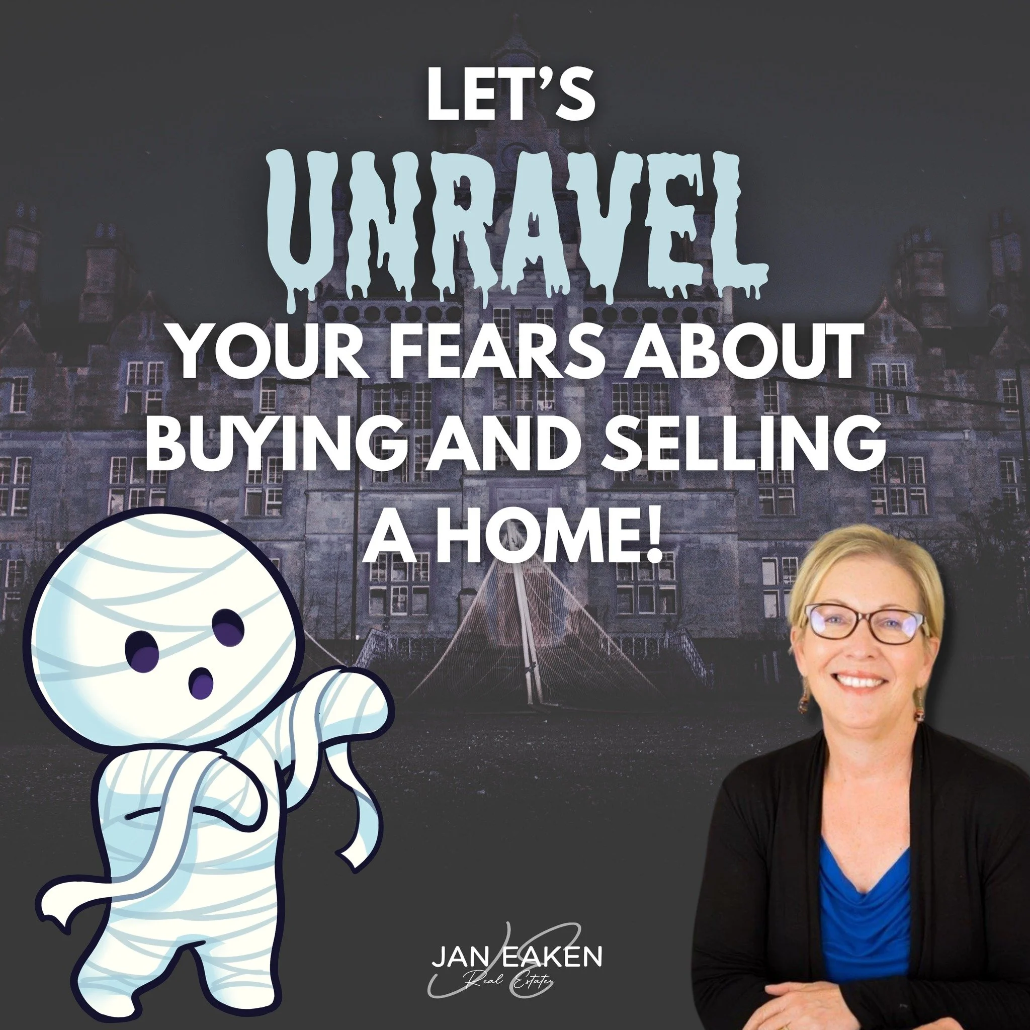 Haunted by the thought of buying or selling your home? Don&rsquo;t be afraid, I&rsquo;ll guide you through every step and make sure your experience is boo-tifully smooth.
👻 Janeaken.com
🎃 (214)707-9001