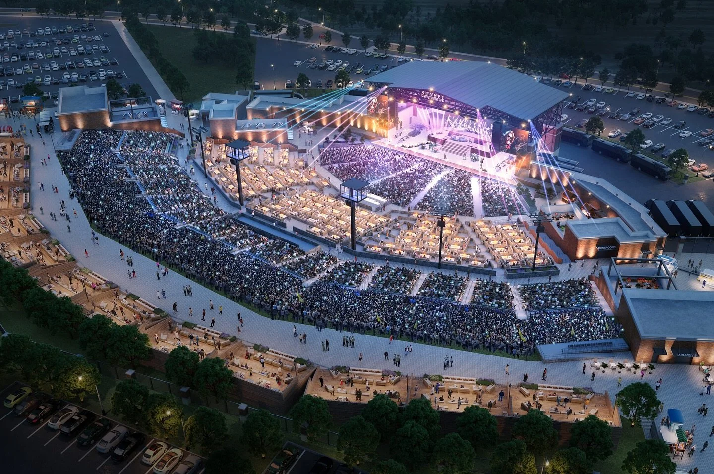 🎶 Big news for North Texas! 🎶

McKinney just got even better. A brand new Sunset Amphitheater is coming to McKinney! This $220M, 20,000 seat outdoor music venue, developed by Notes Live/VENU, is set to open Summer 2026 and will attract major tourin
