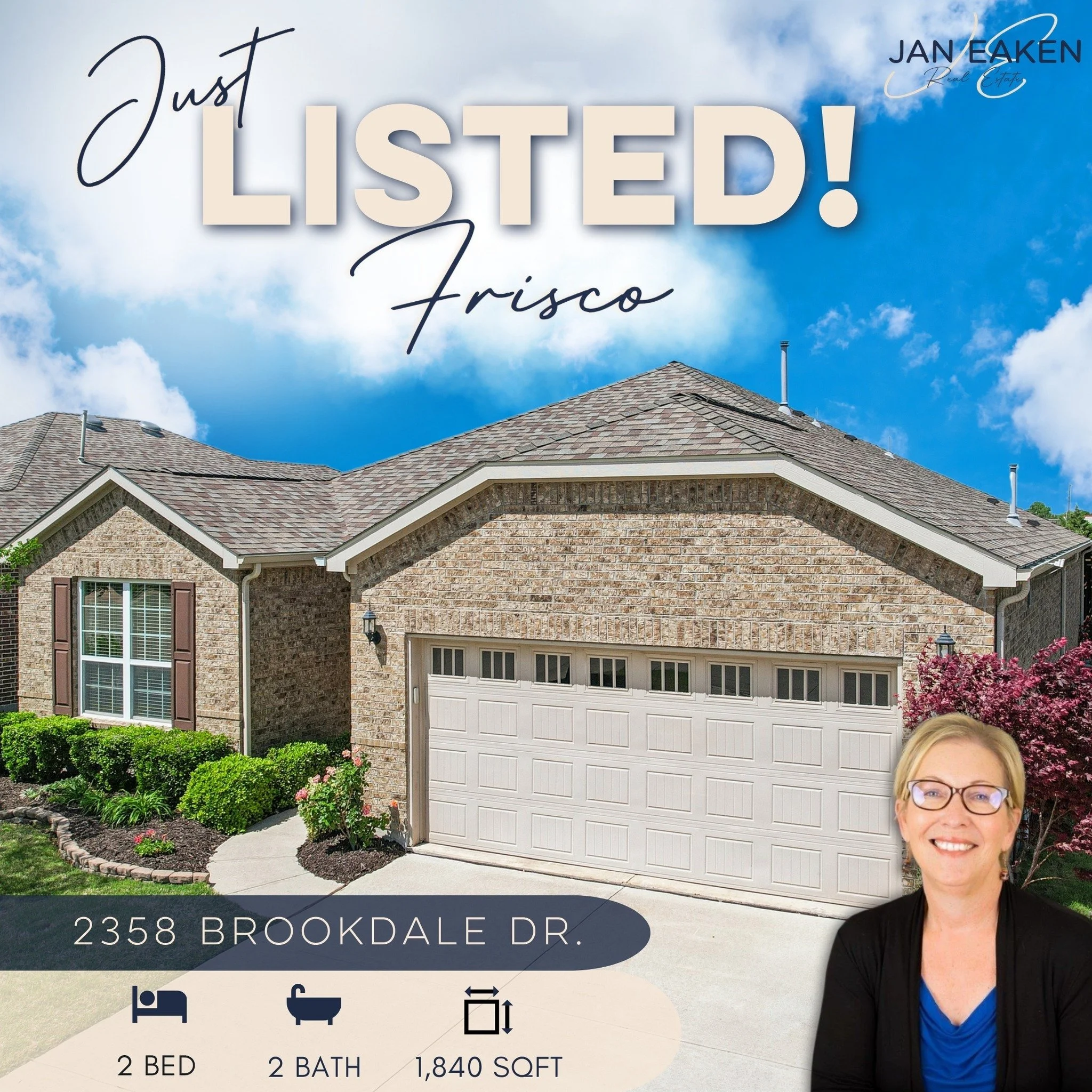 Just Listed in Frisco! Stop by for an open house on Saturday between 10am-12pm!

Experience the perfect blend of peaceful living and an active lifestyle at 2358 Brookdale Dr! This beautifully maintained 2 bed, 2 bath home offers a serene greenbelt vi