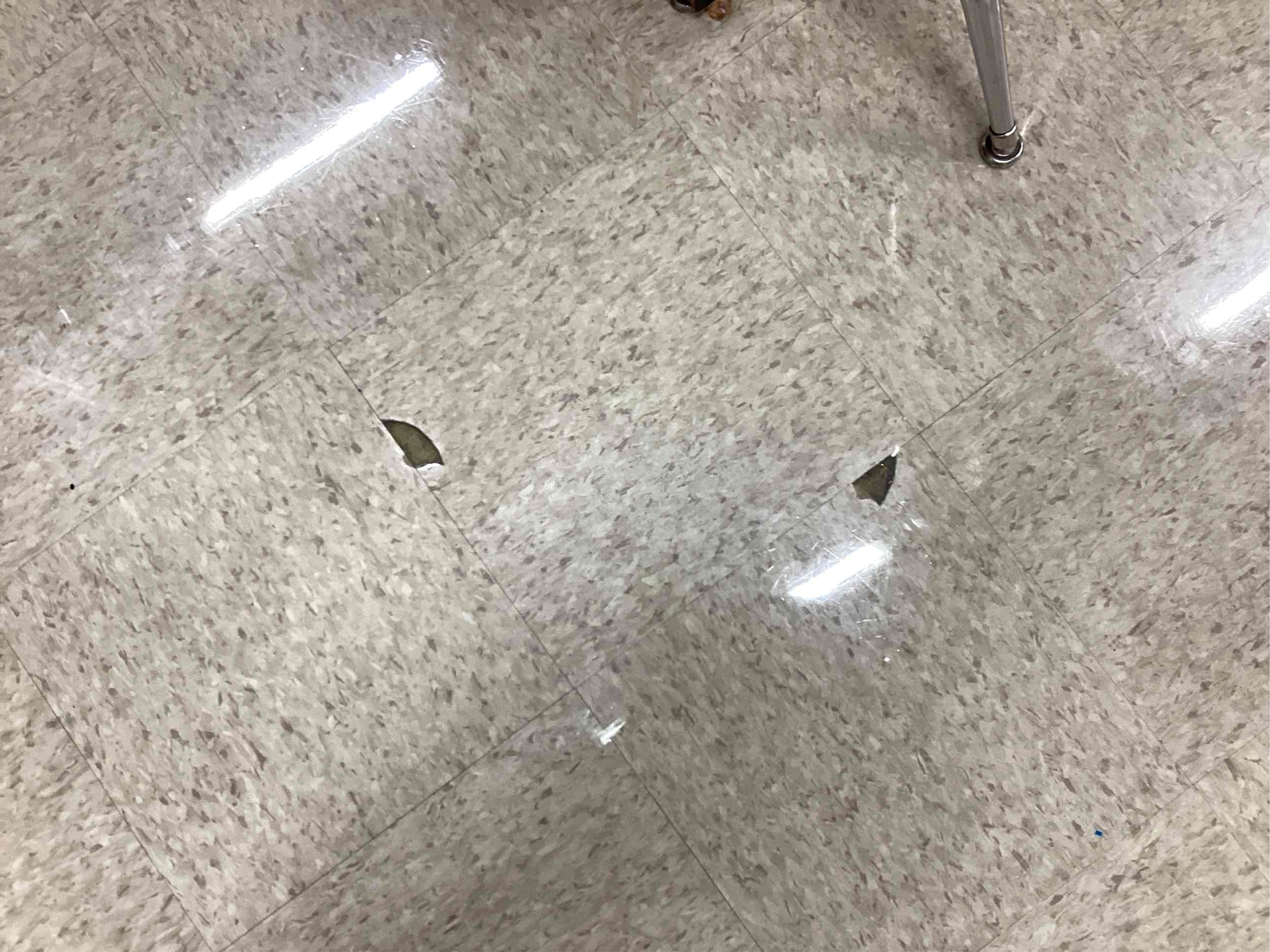 Chipped flooring
