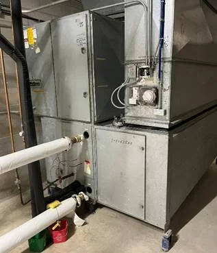 40 year old air handling unit serving gym