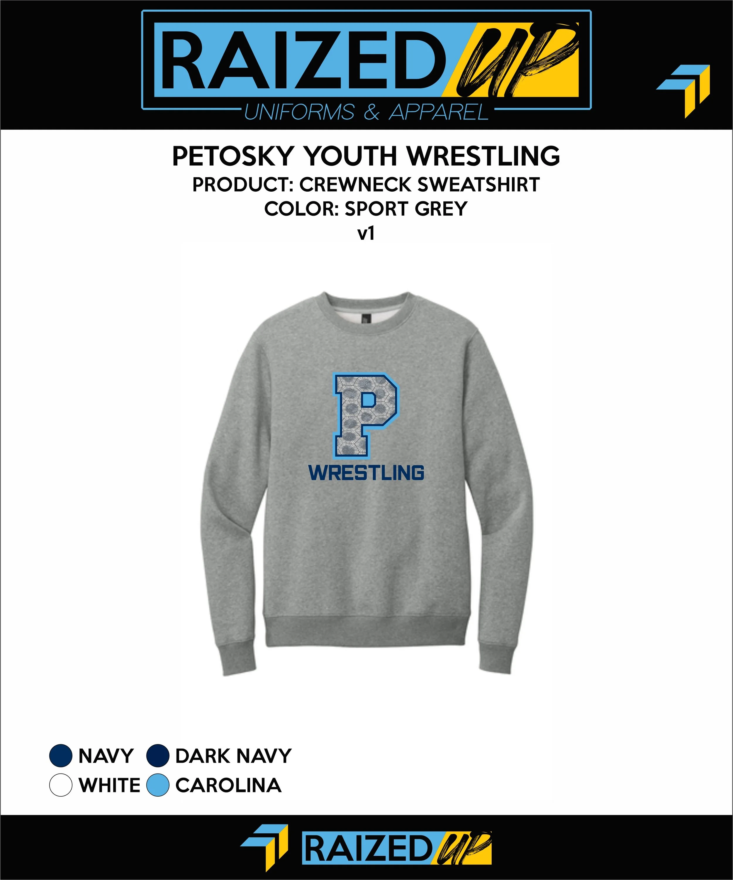 Petoskey Wrestling Cotton Crewneck
