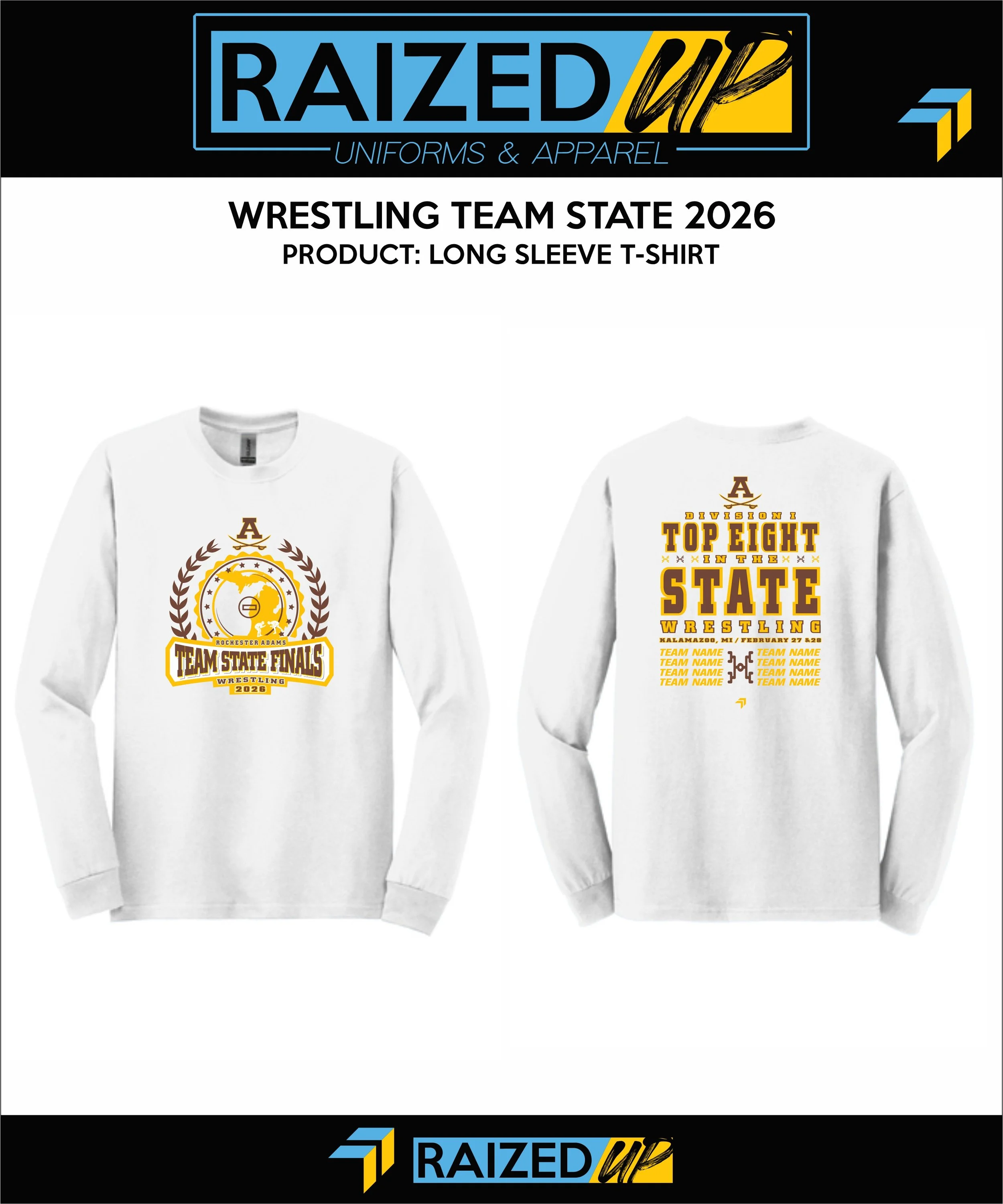 Adams Team State Long Sleeve Dryfit Tee