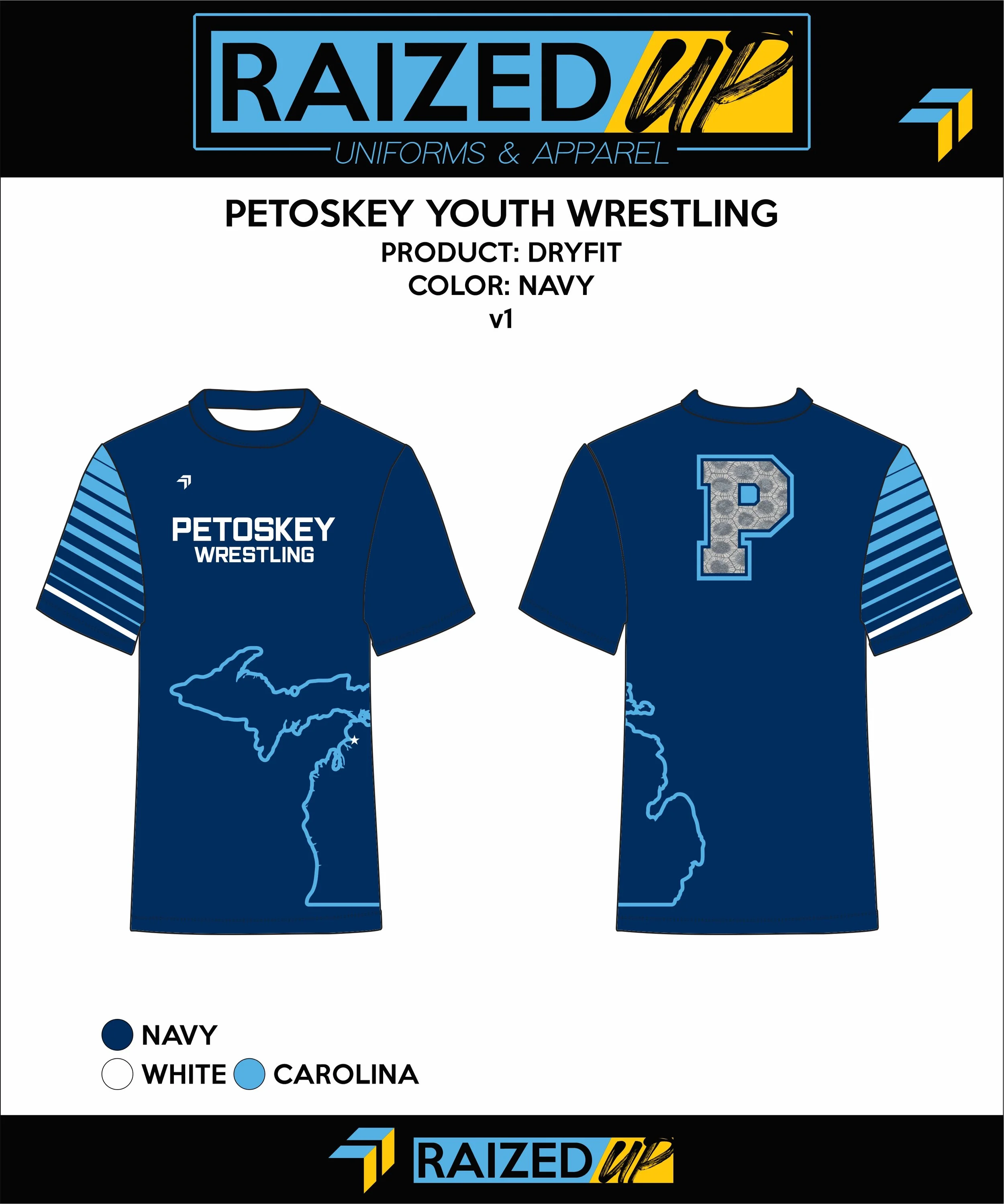Petoskey Wrestling Sublimated Dryfit Tee